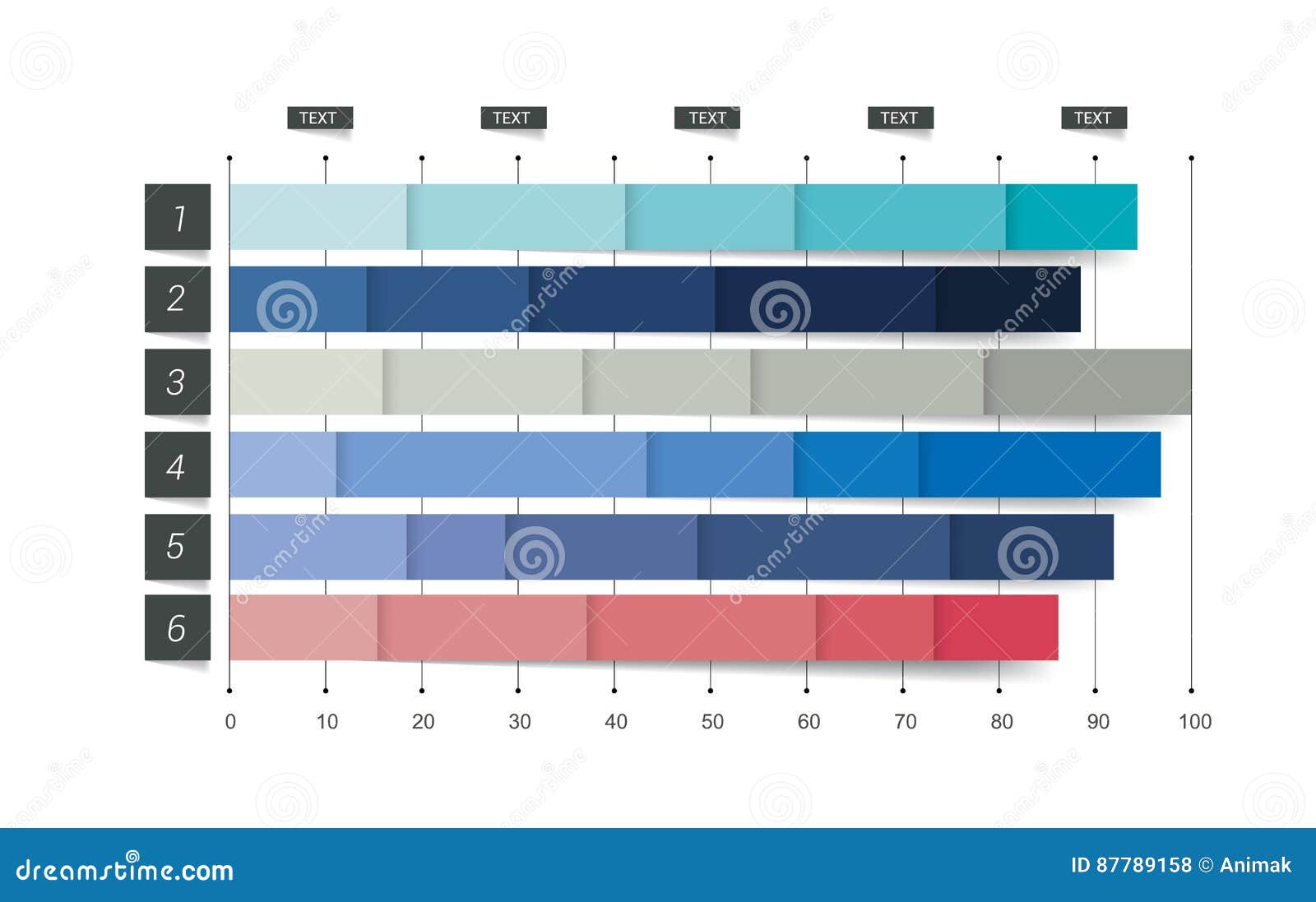 Flat Chart, Graph. Simply Color Editable. Stock Vector - Illustration