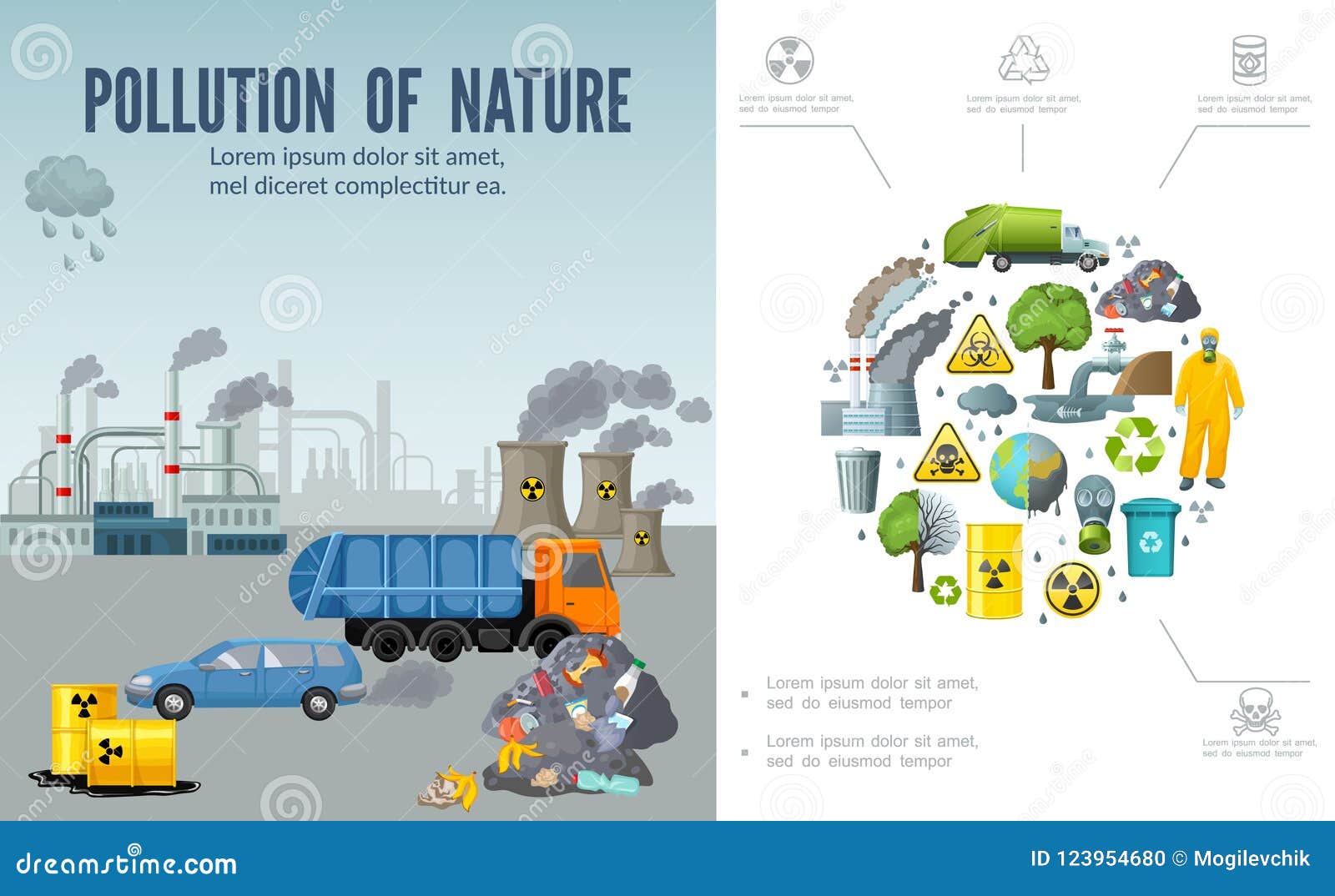 Flat Climate Pollution Composition Stock Vector ... Flat Climate Pollution Composition Stock Vector ...