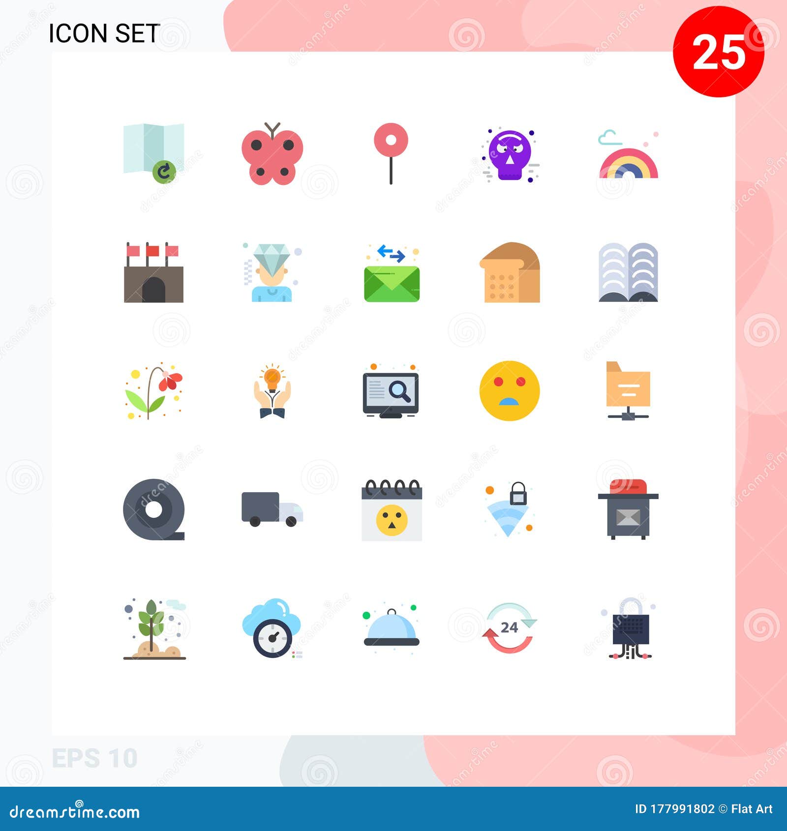 Download Flat Color Pack Of 25 Universal Symbols Of Arena, Spring ...