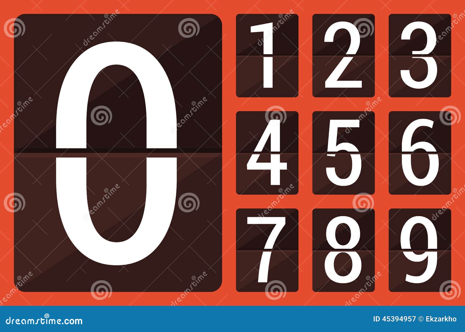 Flat countdown number stock vector. Illustration of countdown 45394957