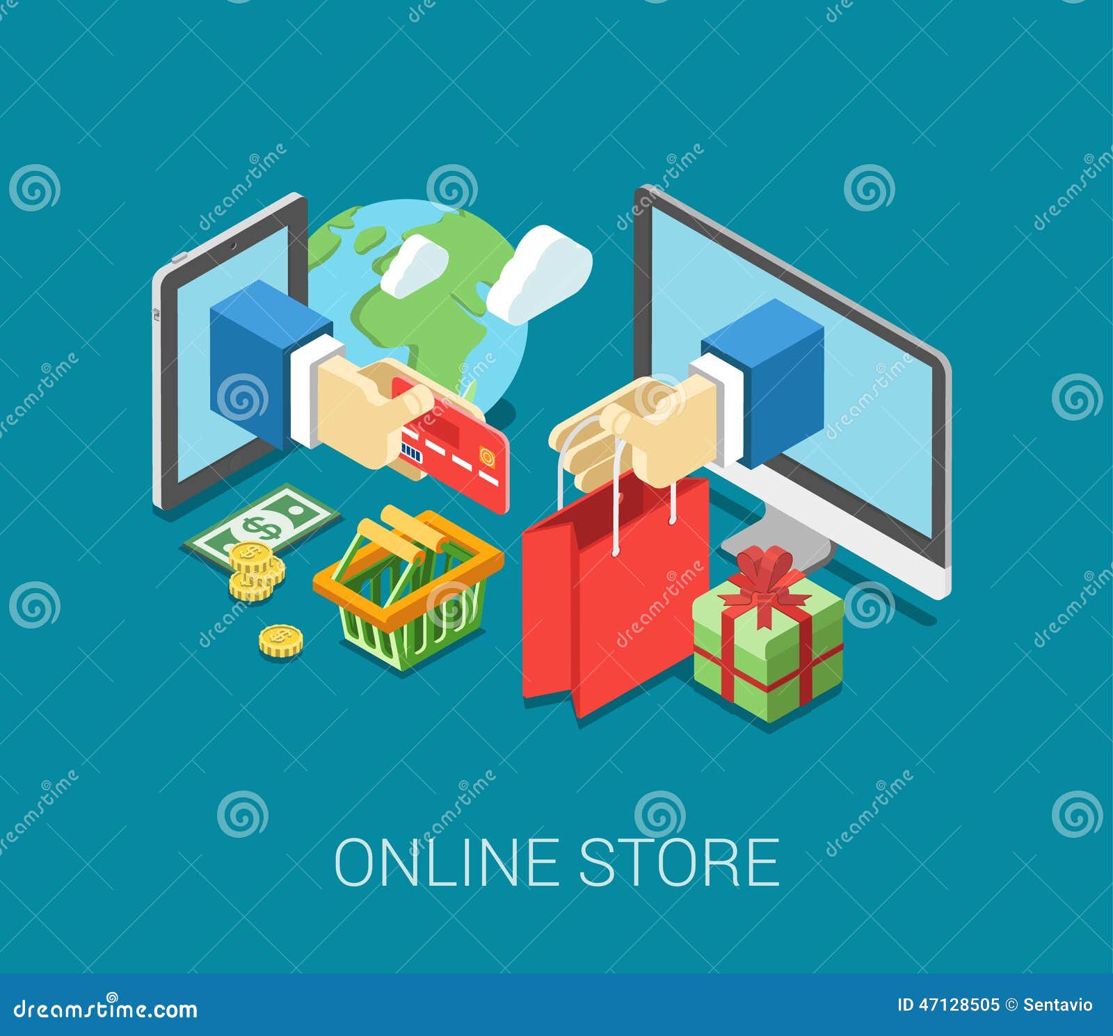 E Commerce Concept Royalty-Free Cartoon | CartoonDealer ...