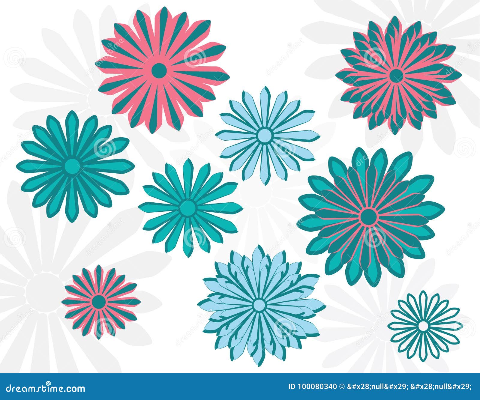 flat art daisy design template vector illustration stock vector