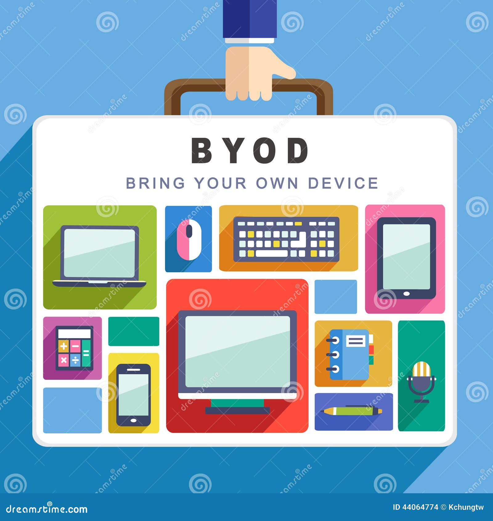 flat  for bring your own device concept