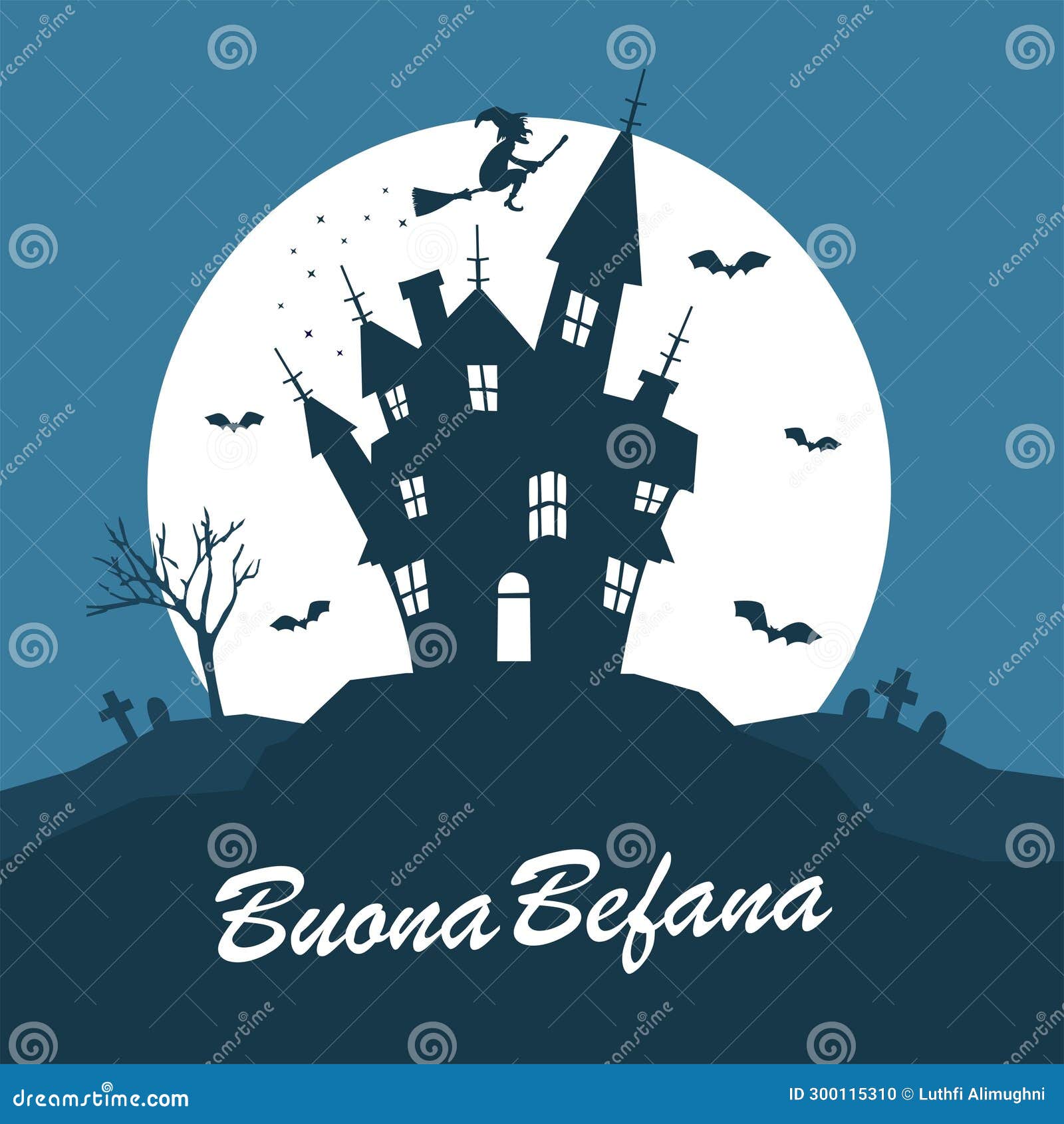 Befana Flat Vector Design Illustration Stock Illustration