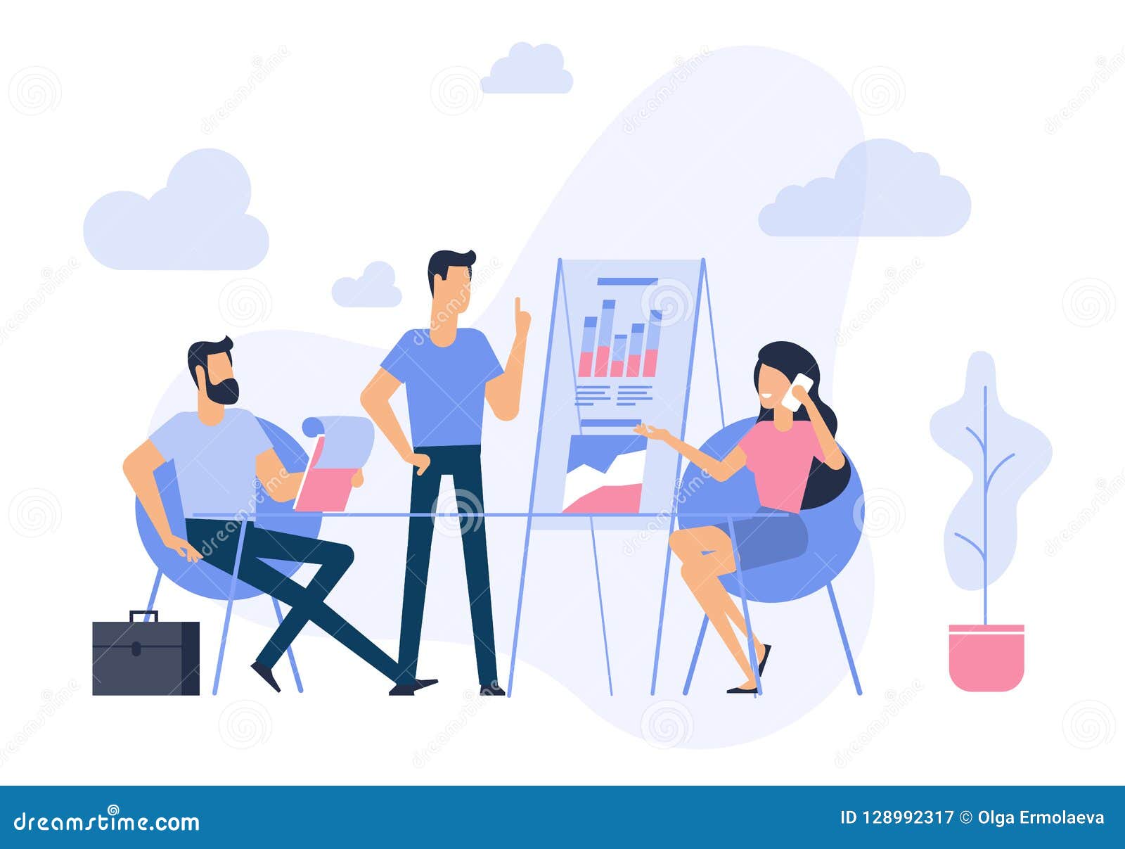 Flat Design Business Process Concept Stock Vector - Illustration of digital, computer: 128992317 Flat Design Business Process Concept Stock Vector - Illustration of digital, computer: 128992317