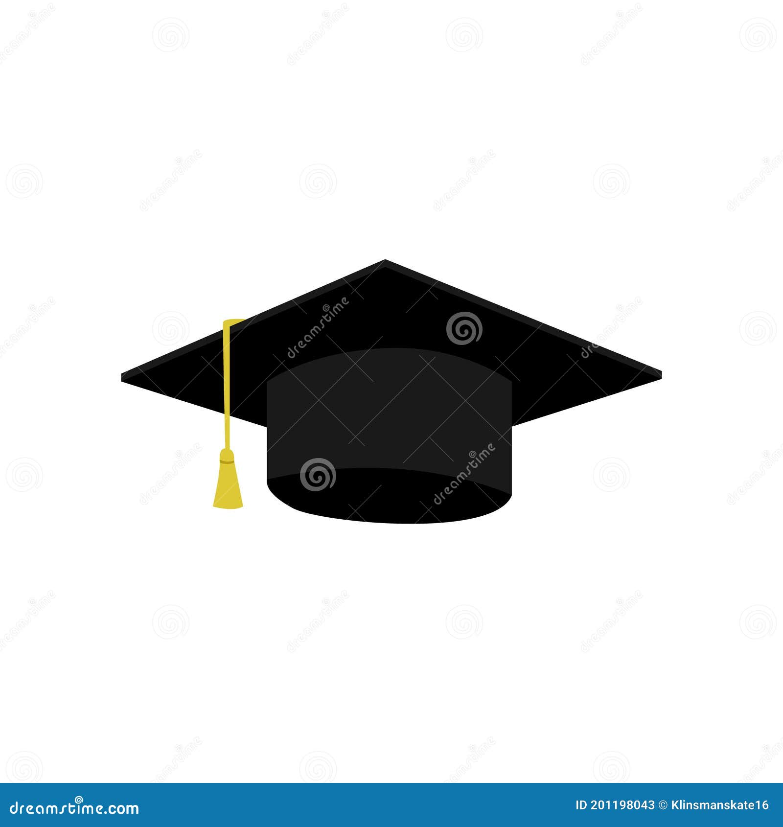 Flat Design Graduation Cap Design Isolated Stock Illustration ...