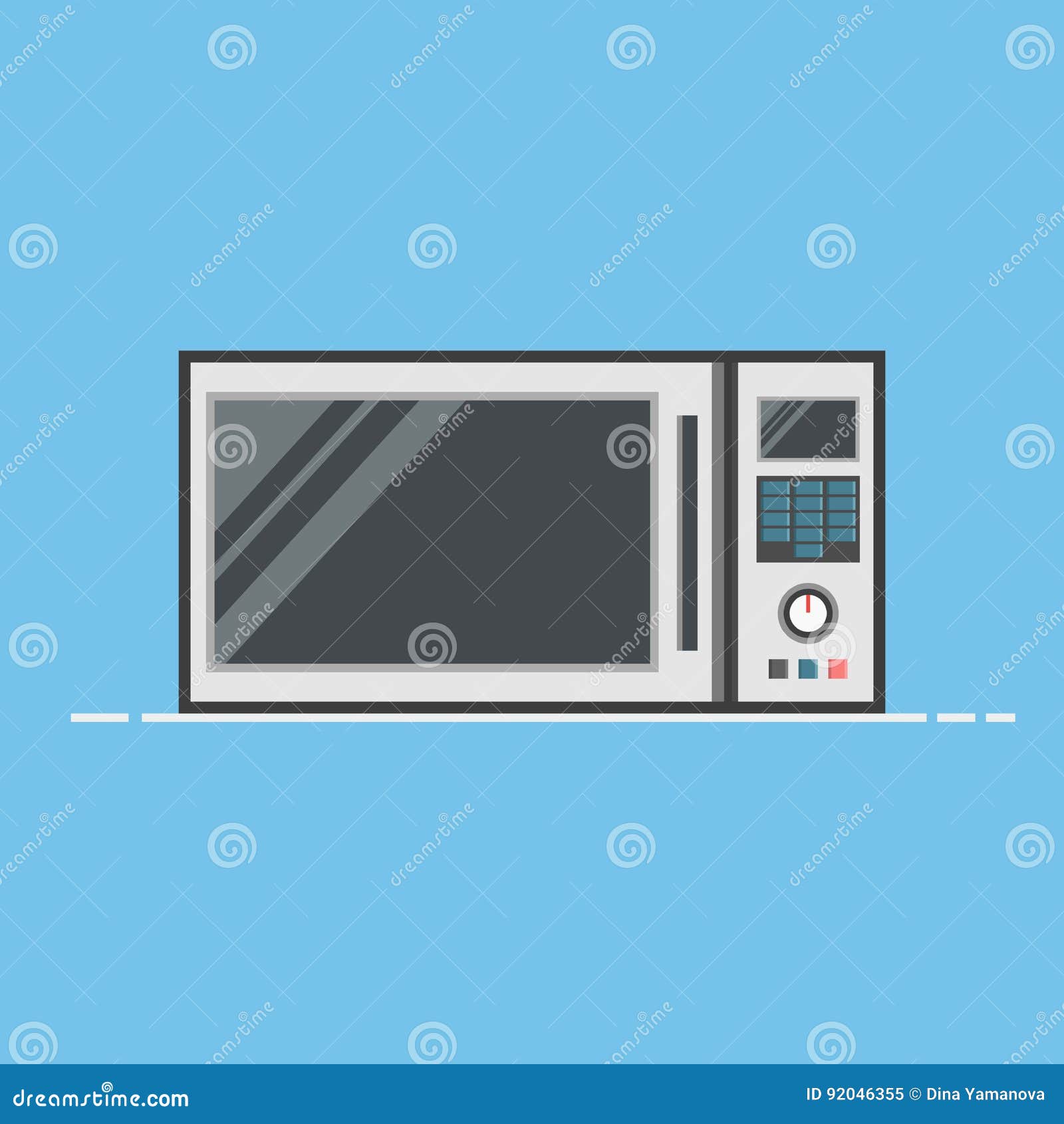 Premium Vector  Cute microwave cartoon isolated vector design