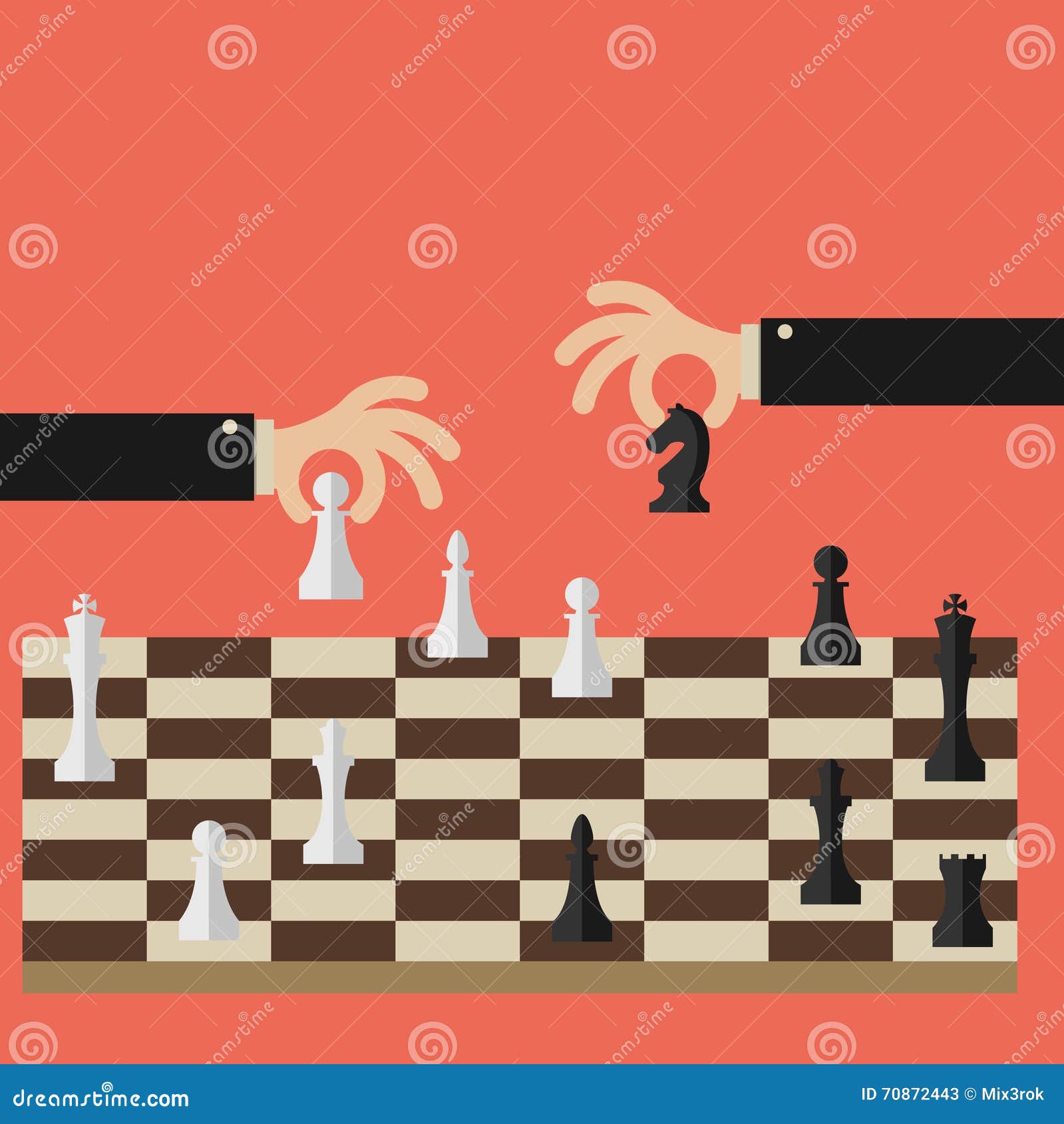Two people plays chess online Royalty Free Vector Image