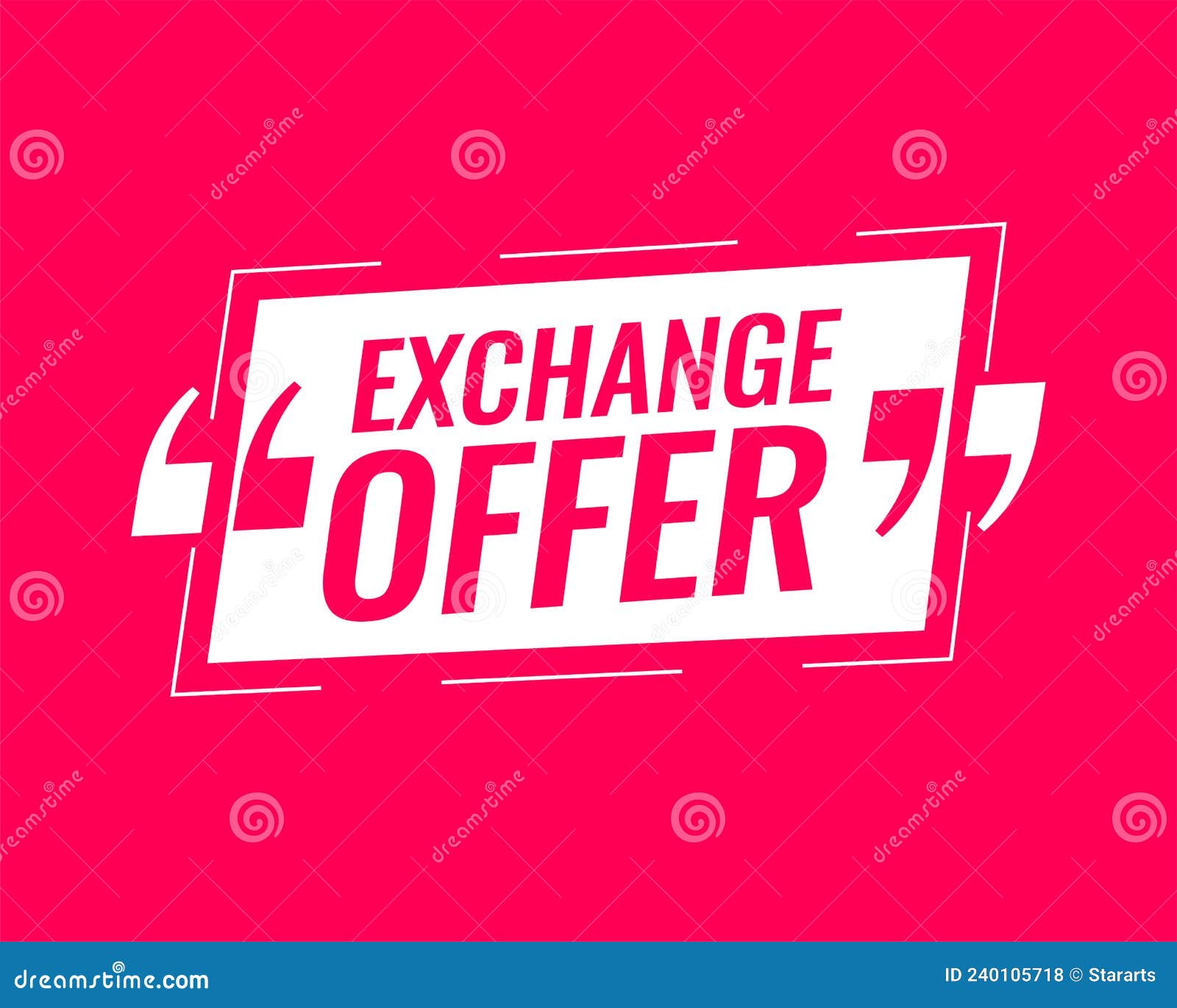 Flat Exchange Offer Banner Design Stock Vector Illustration of