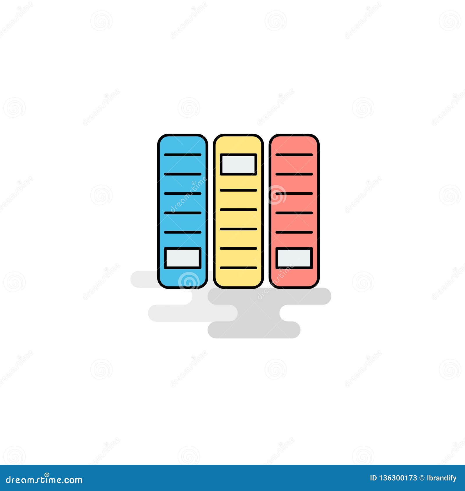 Flat Files  Icon  Vector stock vector Illustration of icon  