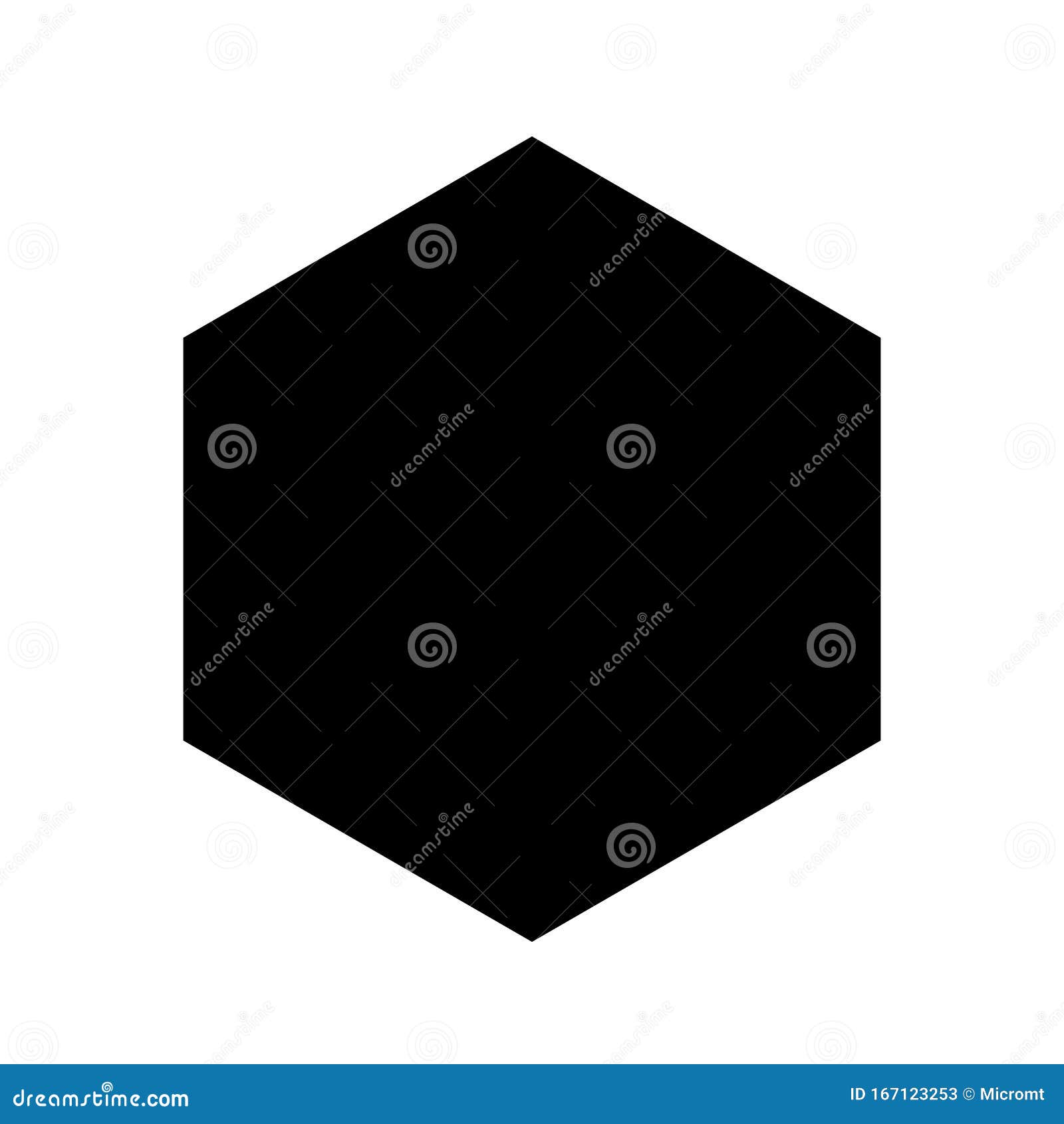 Download Flat Hexagon Mockup Of Blank Black. Icon Abstract Symbol. Template Vector Illustration For ...