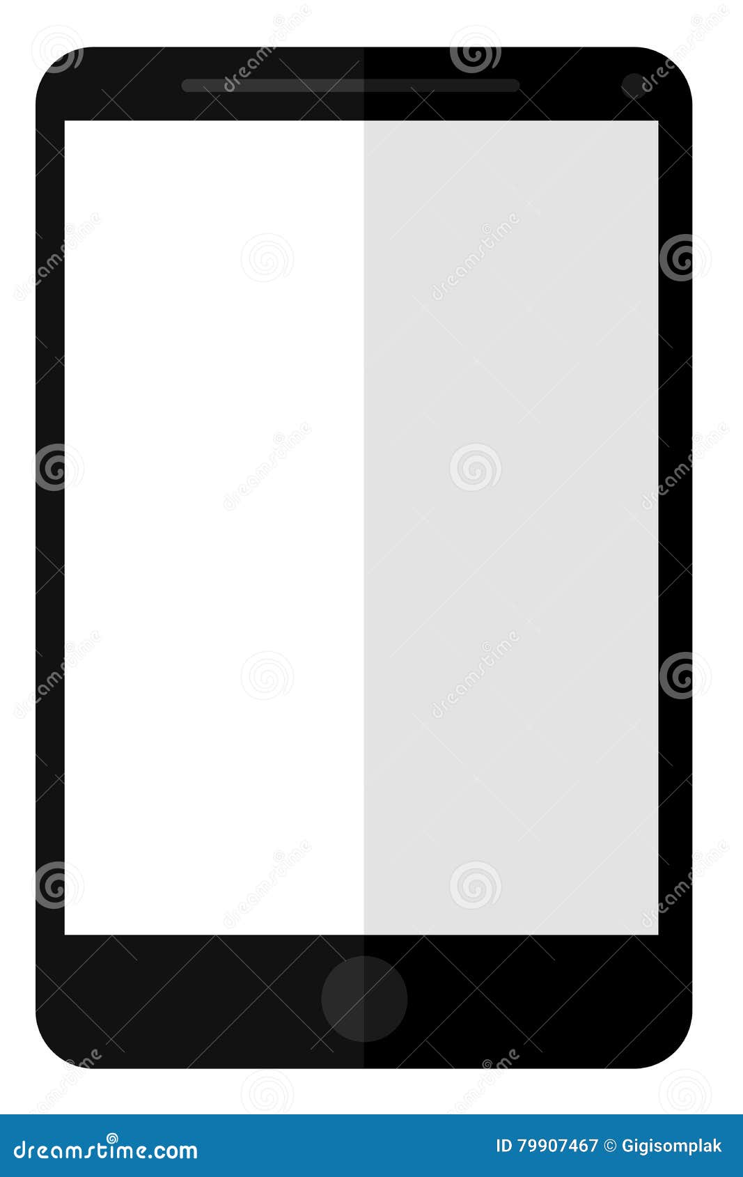 Flat Icon of Black Smartphone Stock Vector - Illustration of ...