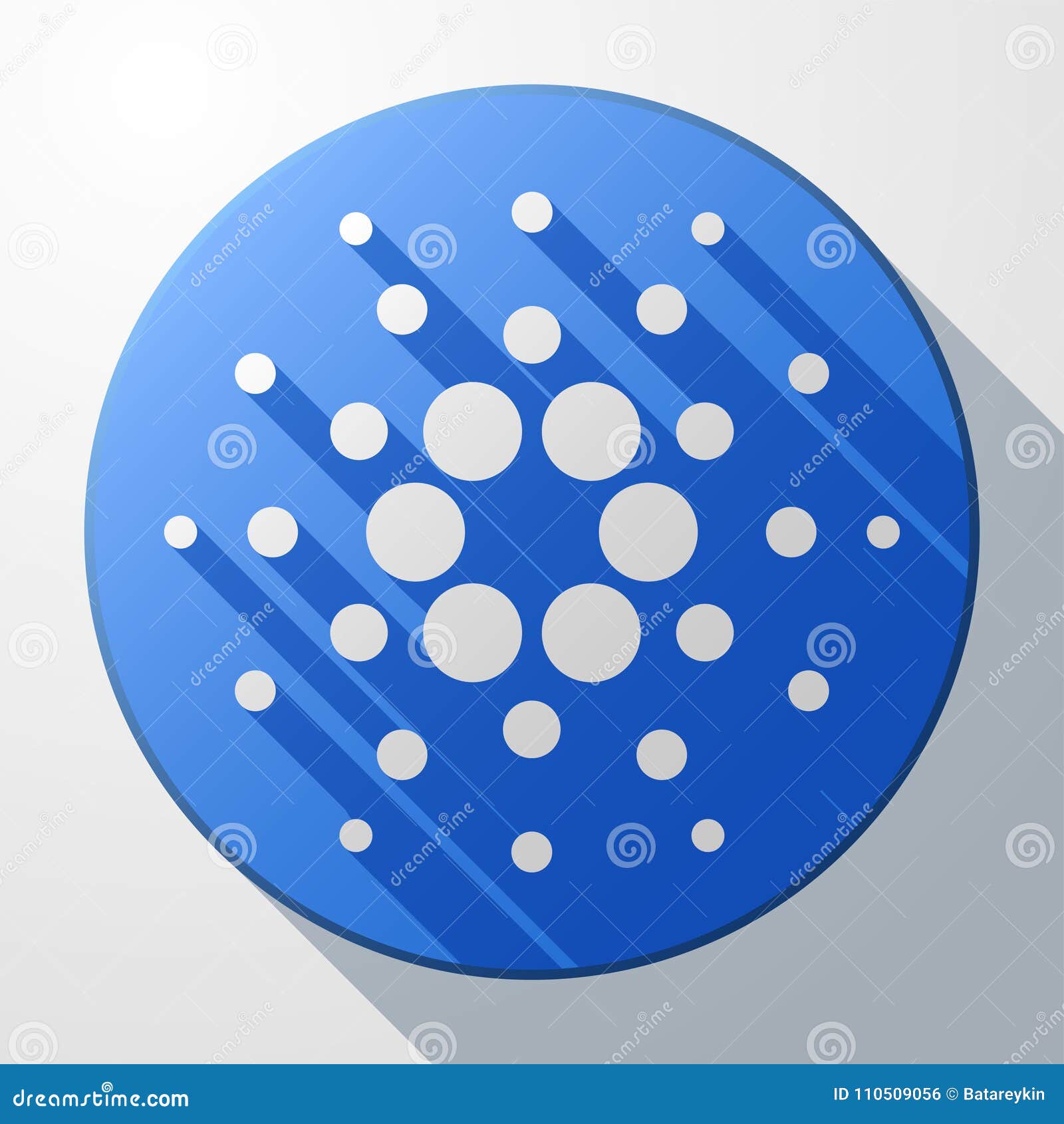 Flat Icon Of Cardano Cryptocurrency Sign. Stock Vector ...