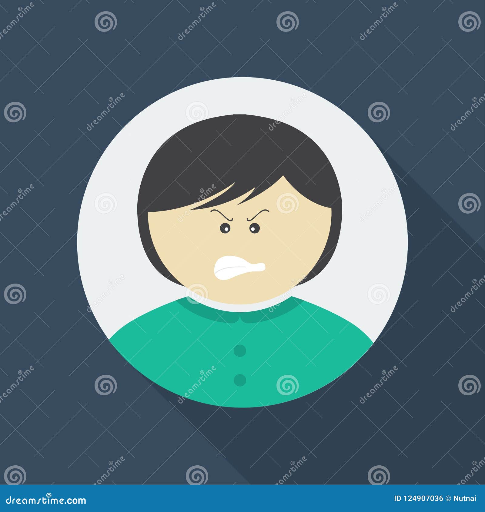 Download Angry Woman Cartoon Character - Vector Stock Vector - Illustration of flat, young: 124907036