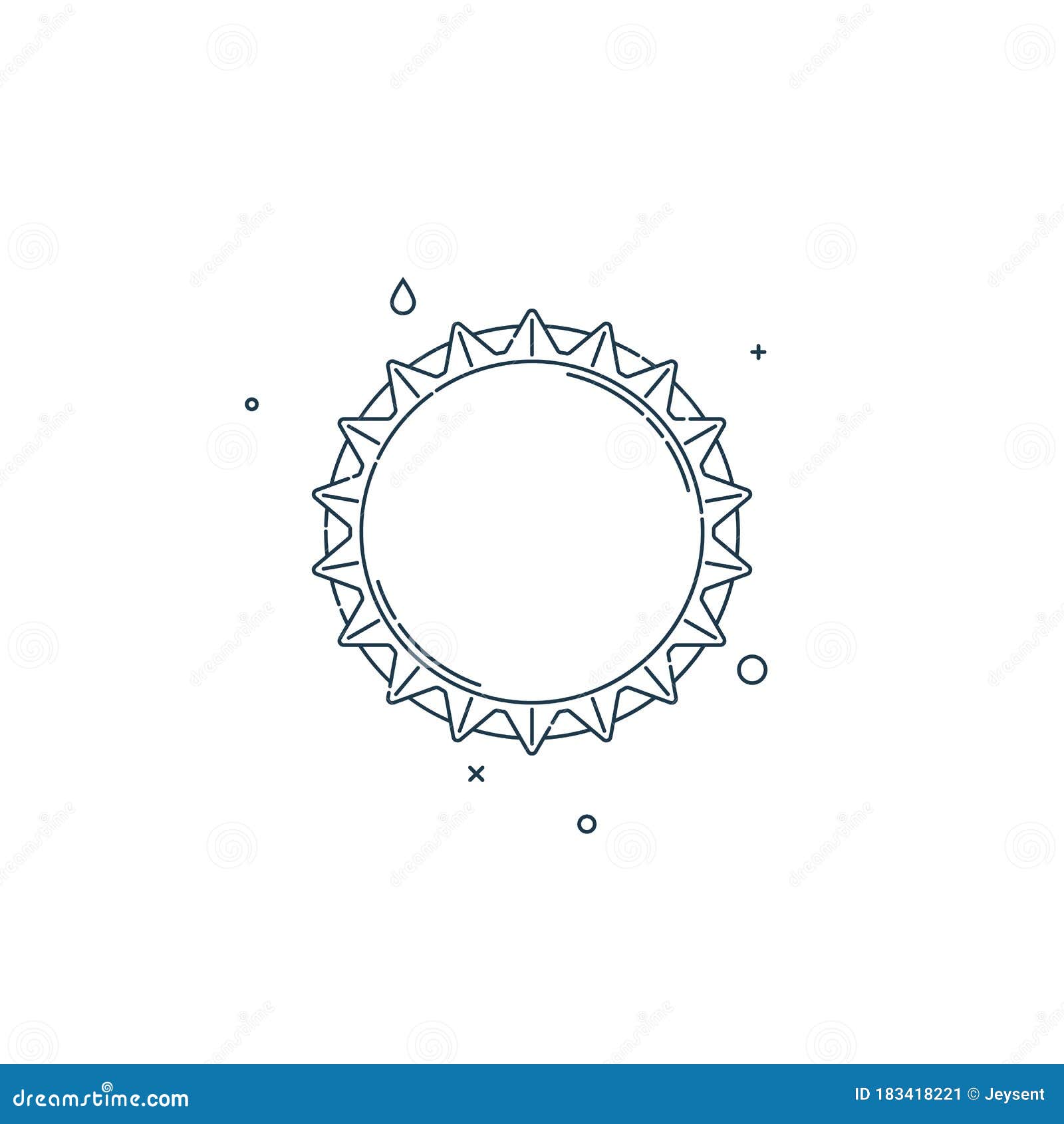 Flat Illustration with a Bottle Cap on a White Background. Isolated