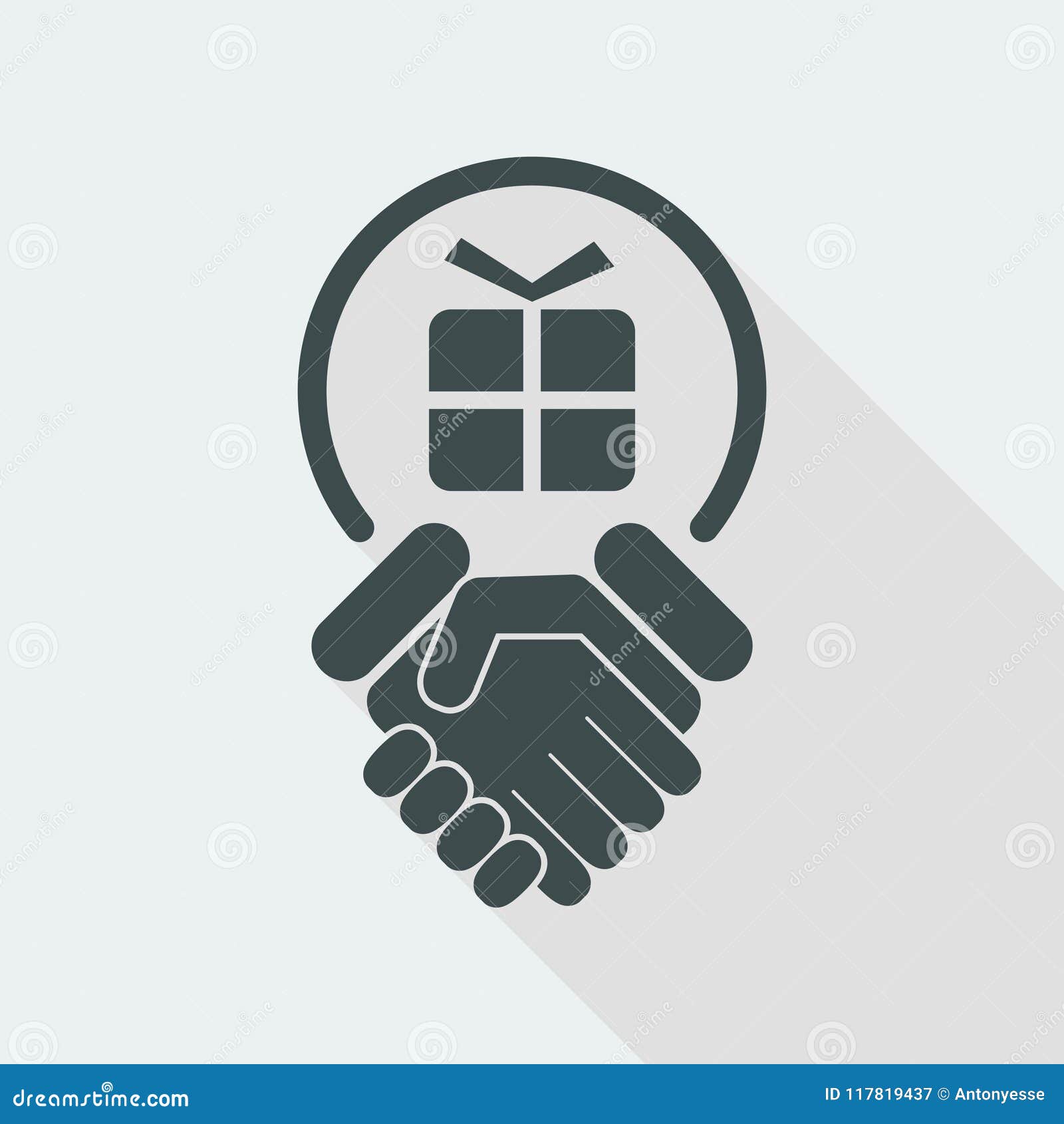 Handshake for gift stock vector. Illustration of occasion 117819437