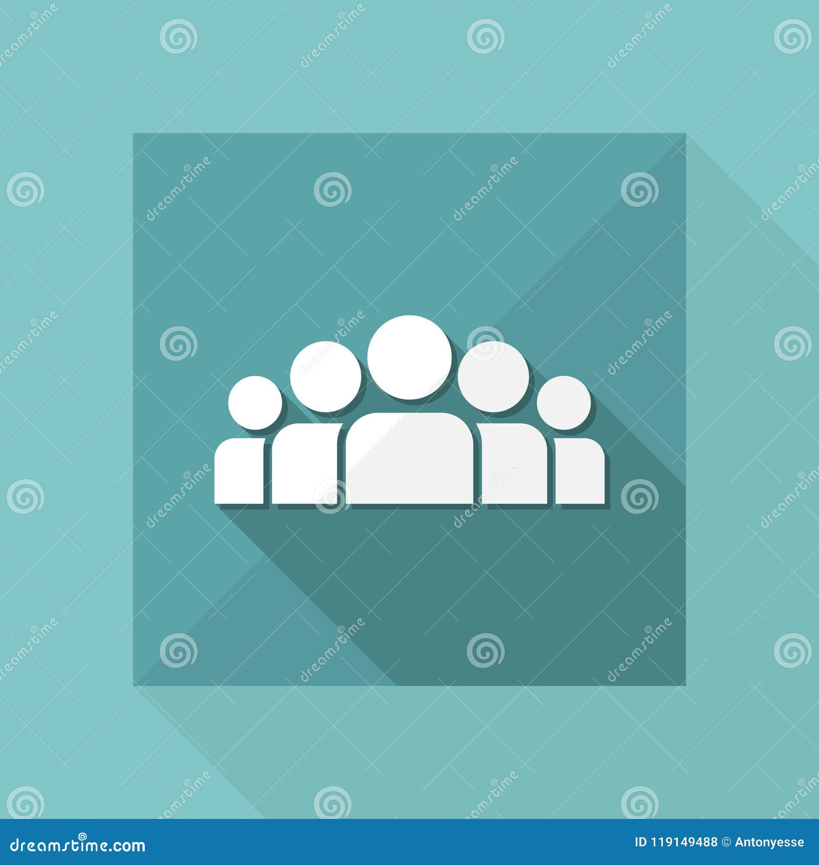 People Group Vector Flat Minimal Icon Stock Vector Illustration of