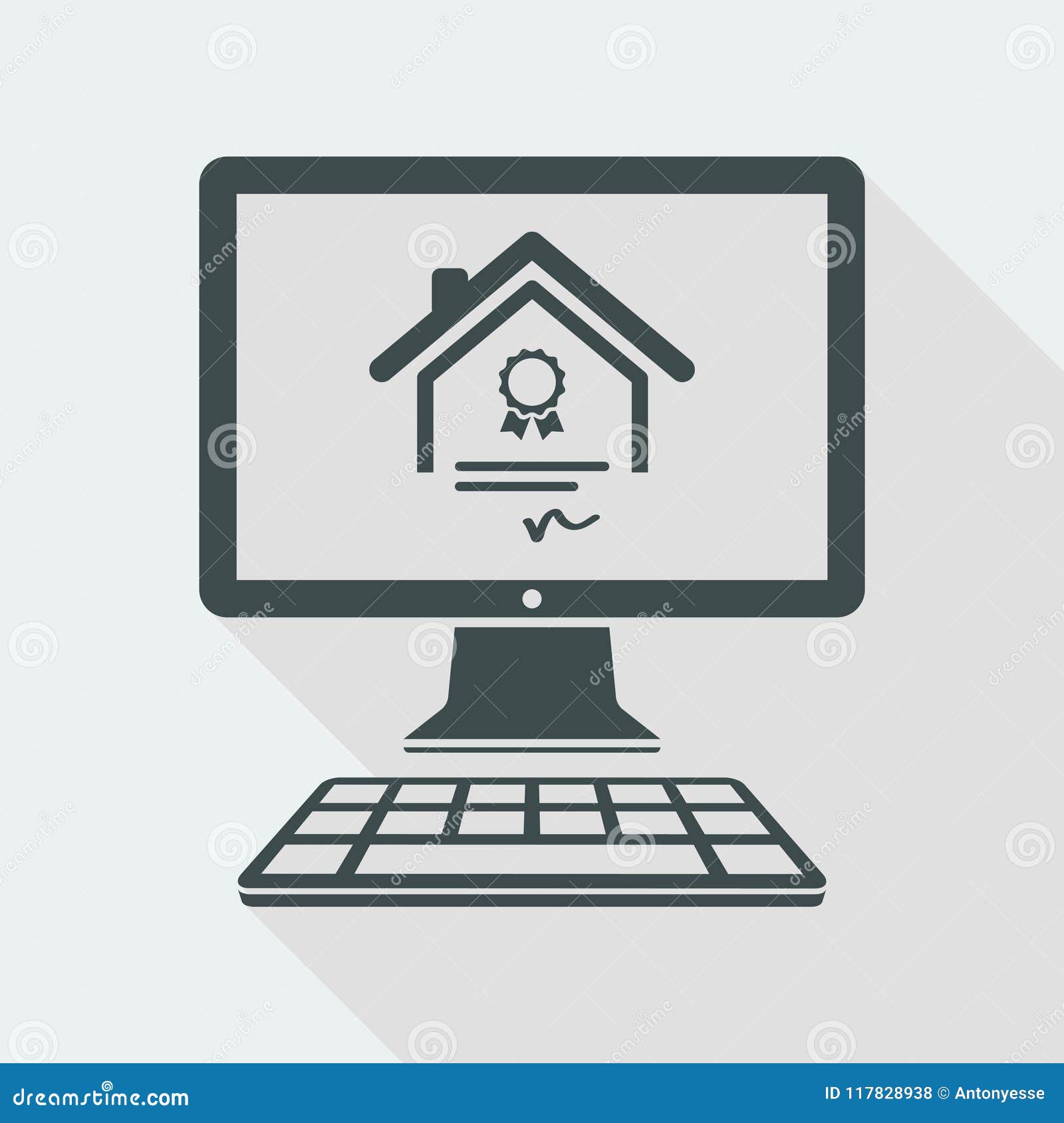 Residential Document Service Vector Flat Icon Stock Vector