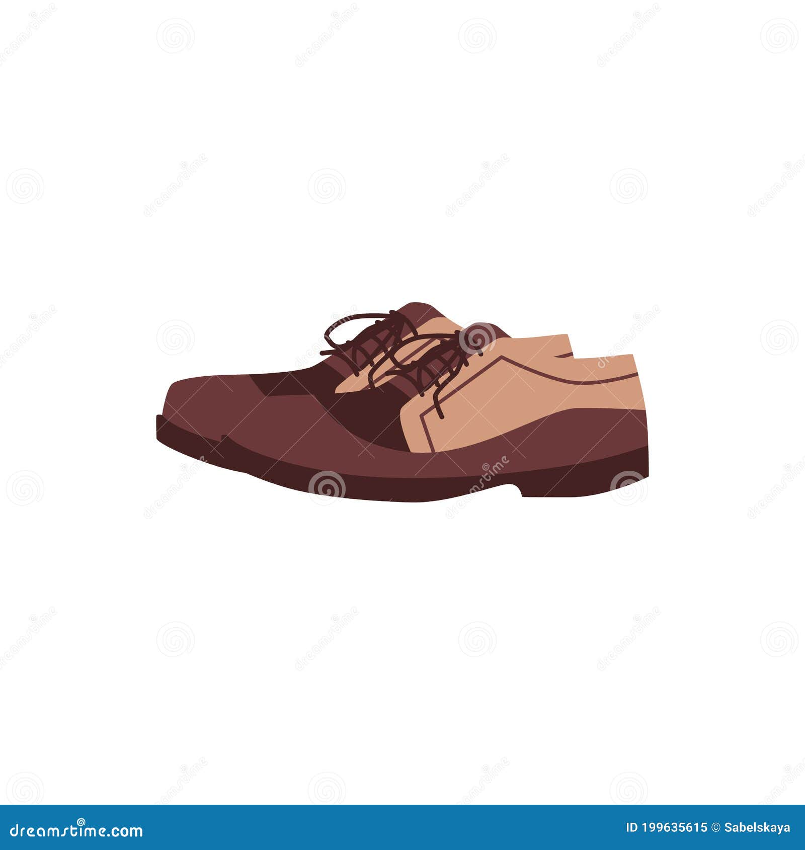 Flat Isolated Vector Illustration of Traditional Shoes of a Victorian ...