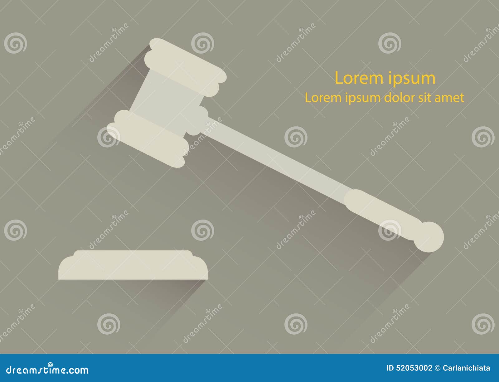 Flat justice hammer . stock vector. Illustration of design 52053002