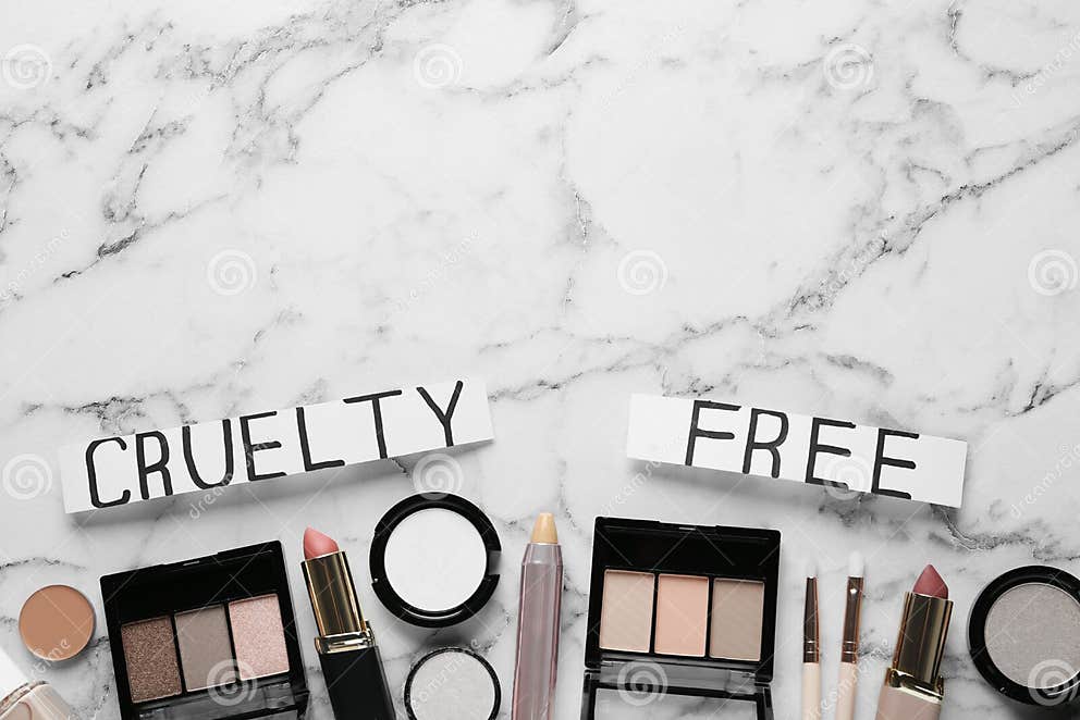 flat-lay-of-cards-with-phrase-cruelty-free-and-decorative-cosmetics-on