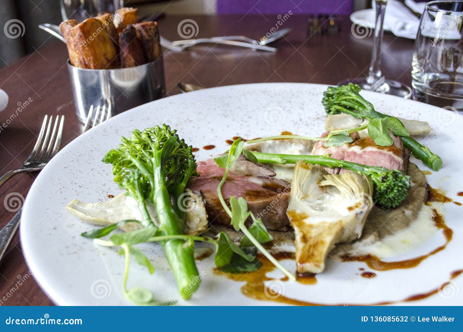 Lamb Dish with Stem Broccoli Stock Photo Image of broccoli, fresh