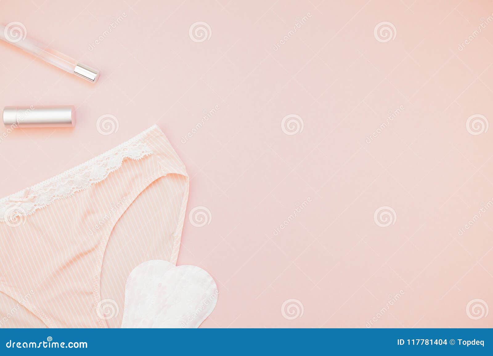 Flat Lay Set of Female Panties and Accessories Stock Photo - Image of ...