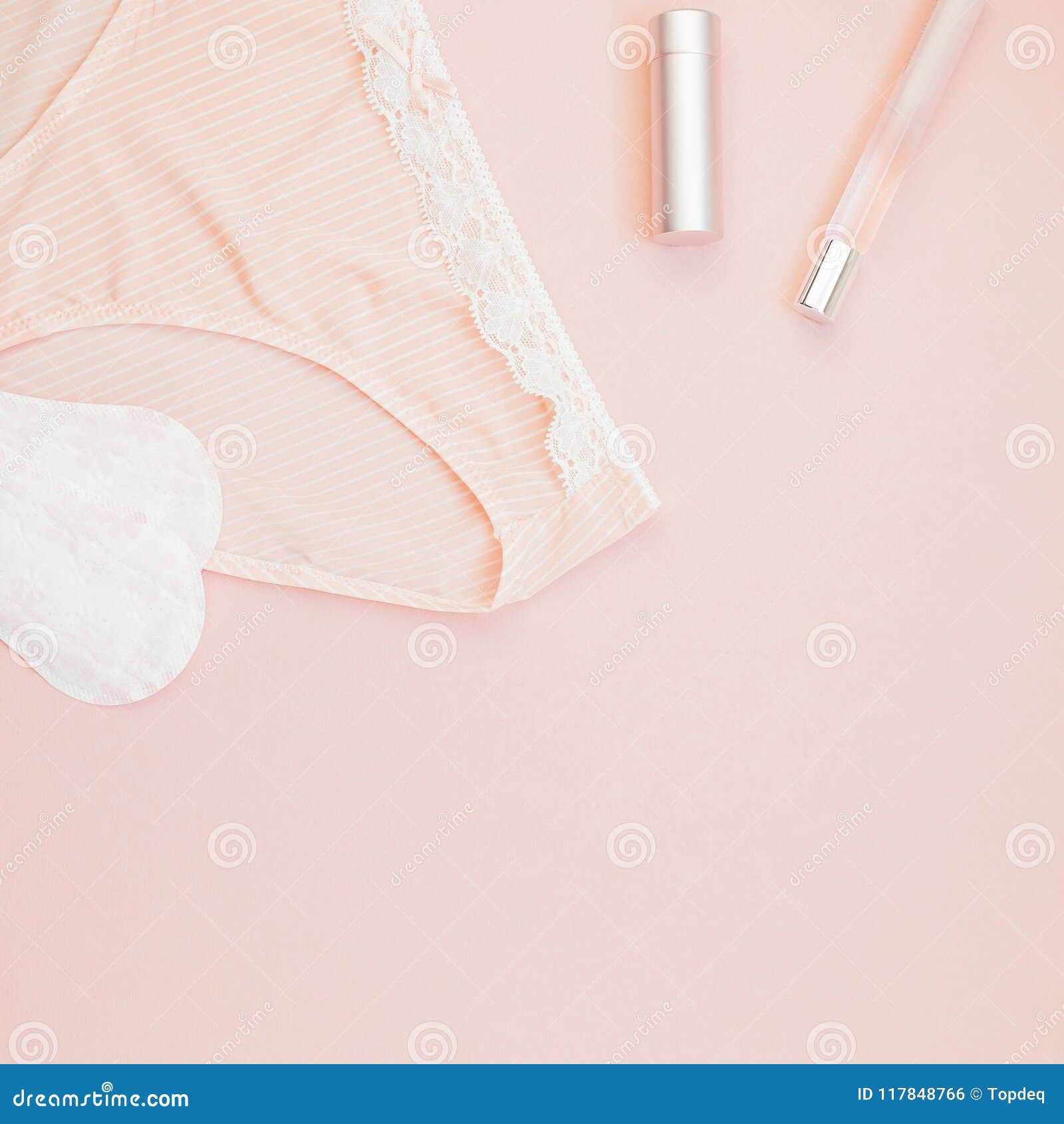 Flat Lay Set of Female Panties and Accessories Stock Photo - Image of ...