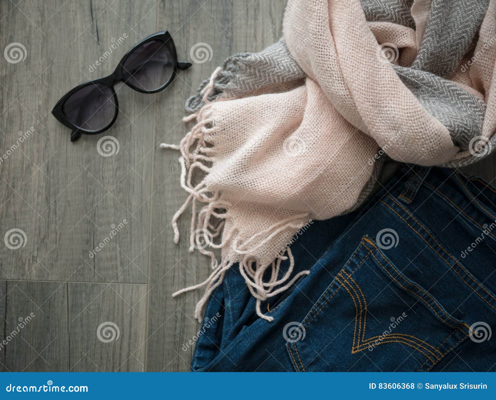 Flat Lay of Winter Cloth with Copy Space Stock Photo - Image of cloth ...