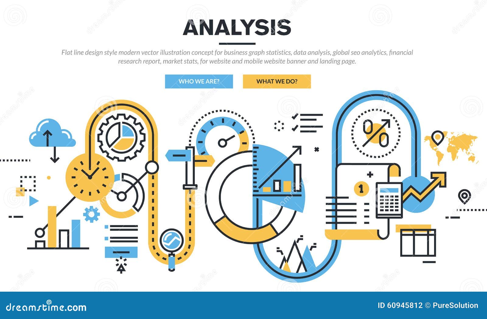 flat line    concept for data analysis