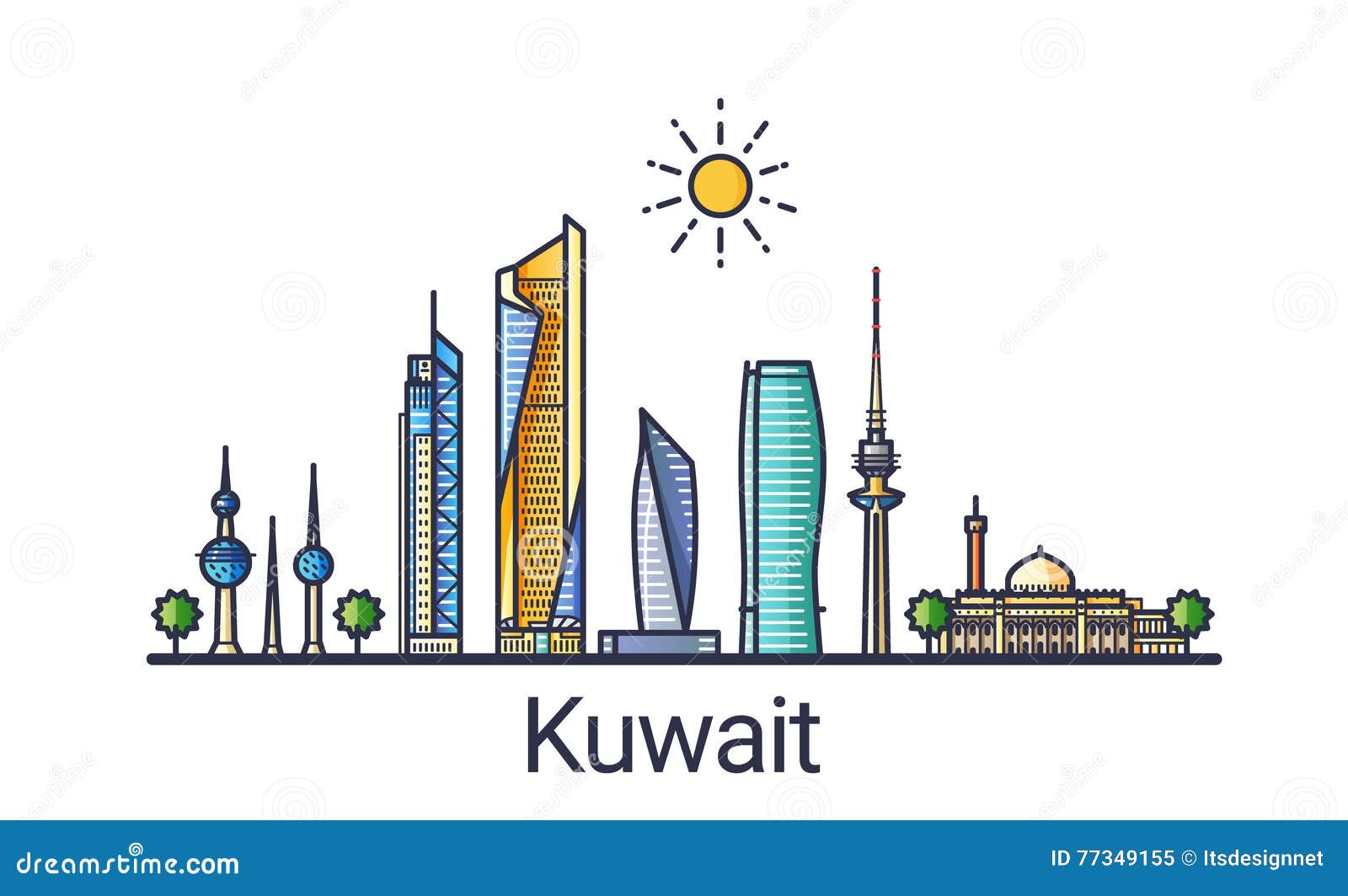 flat line kuwait banner