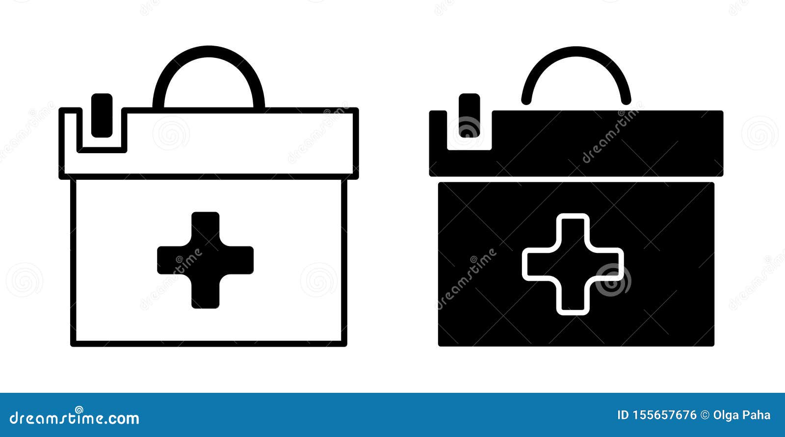 Medical baG stock vector. Illustration of cross, isolated 155657676