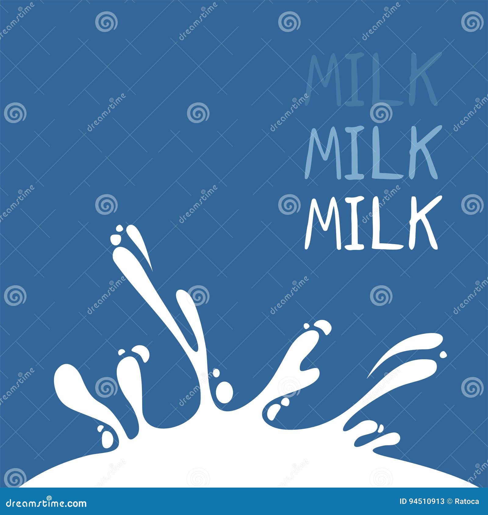 Flat milk splash stock vector. Illustration of drink 94510913