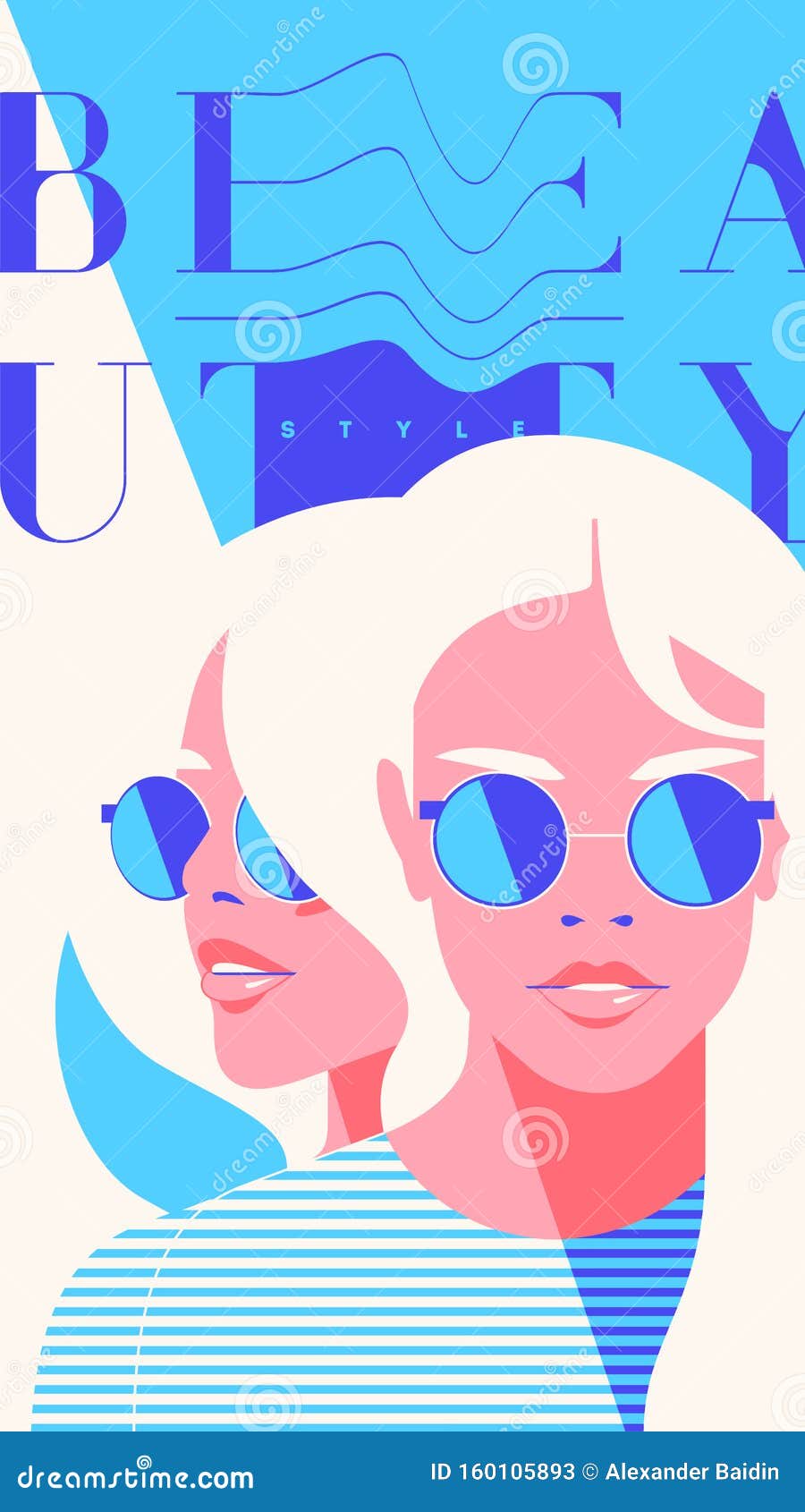 fashion portrait of a blondie model girl with sunglasses. retro trendy coral color stories template.