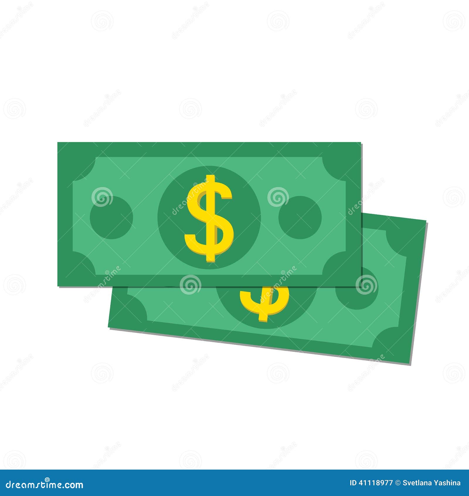 Flat Money Stock Vector Image 41118977