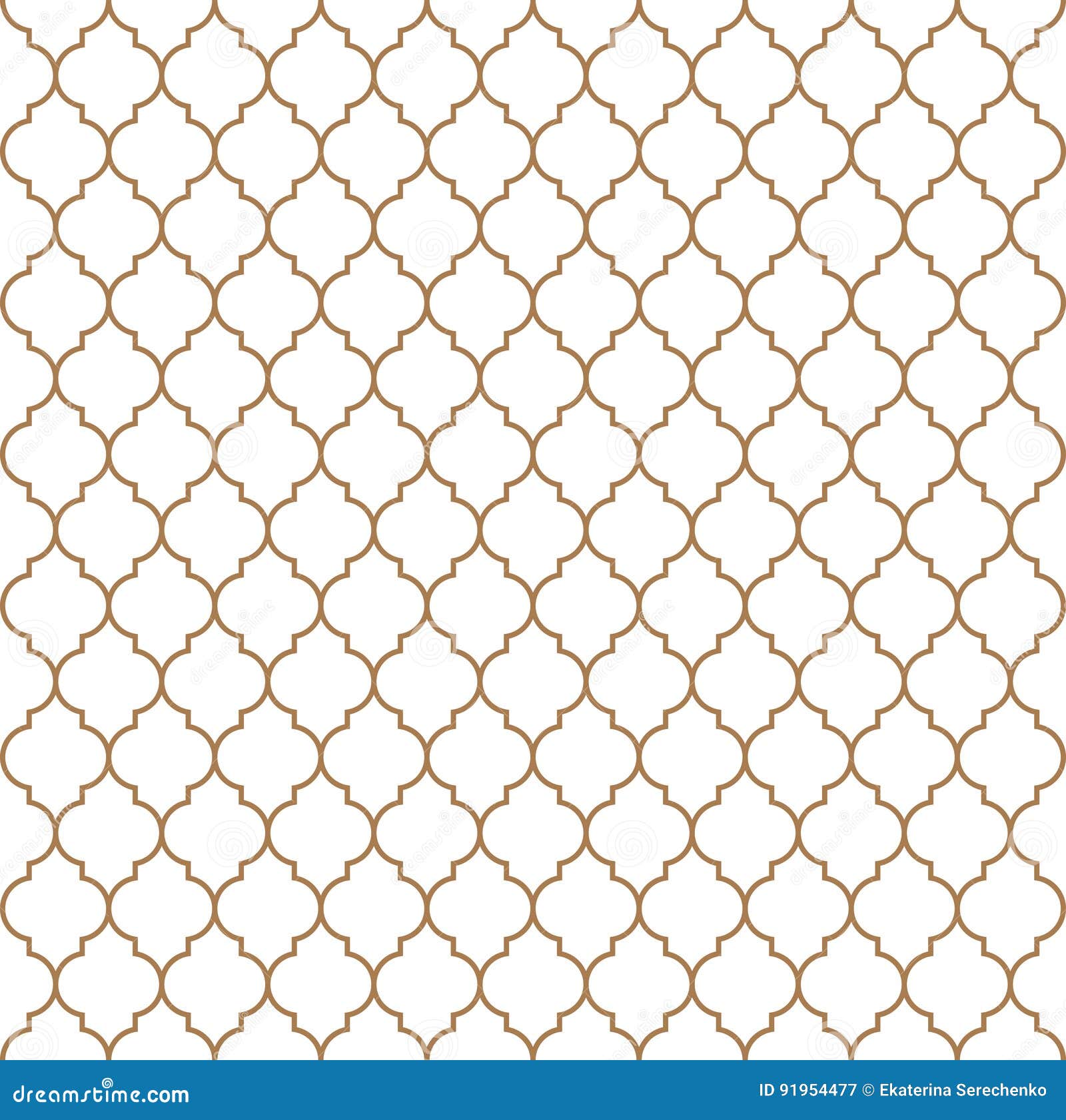 flat outline moroccan seamless pattern 