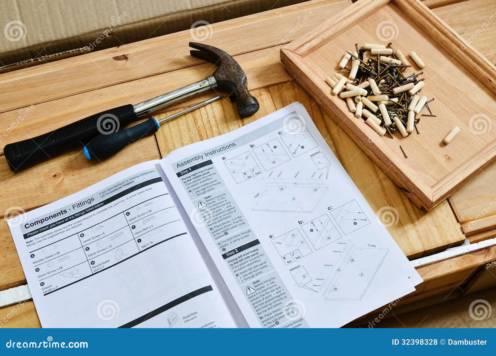 Flat pack furniture stock photo. Image of assembly, wood 32398328