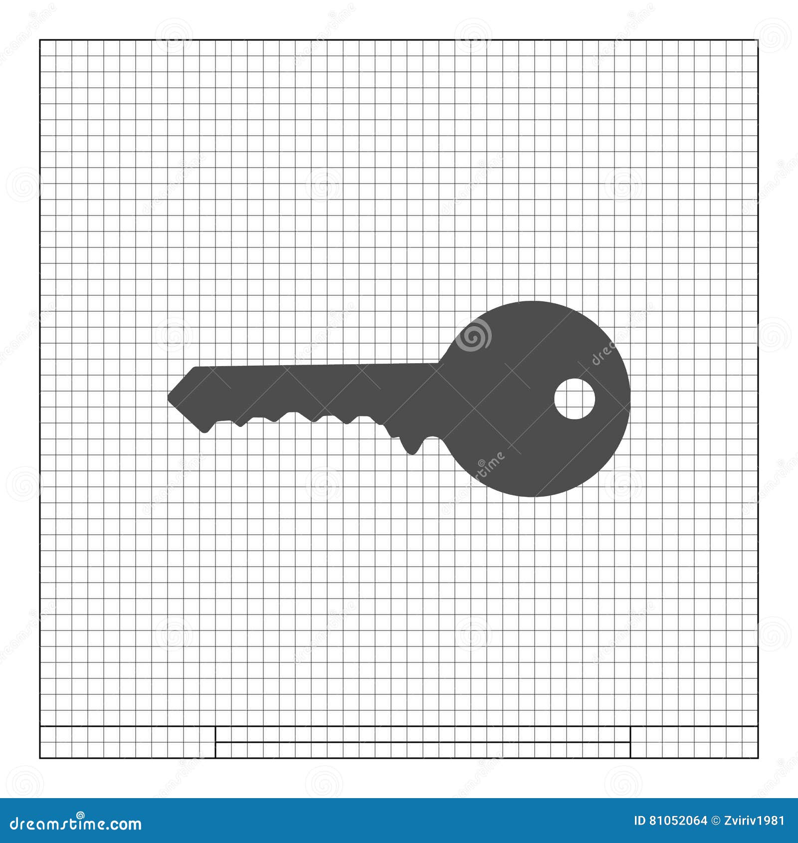 Download Flat Paper Cut Style Icon Of An Old Key Stock Illustration ...