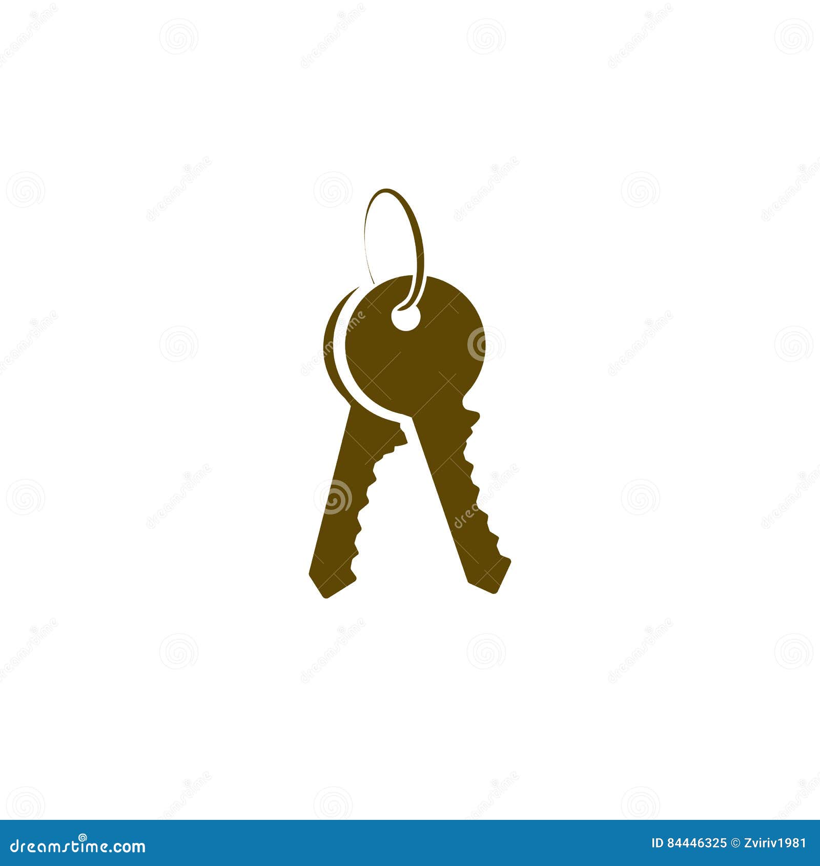 Download Flat Paper Cut Style Icon Of An Old Key Stock Illustration ...