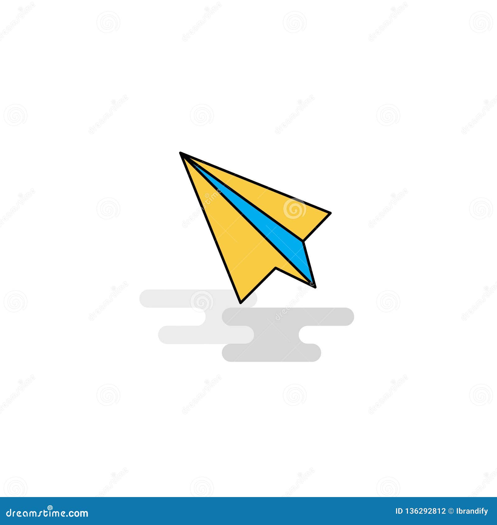 Flat Paper Plane Icon. Vector Stock Vector - Illustration of design ...