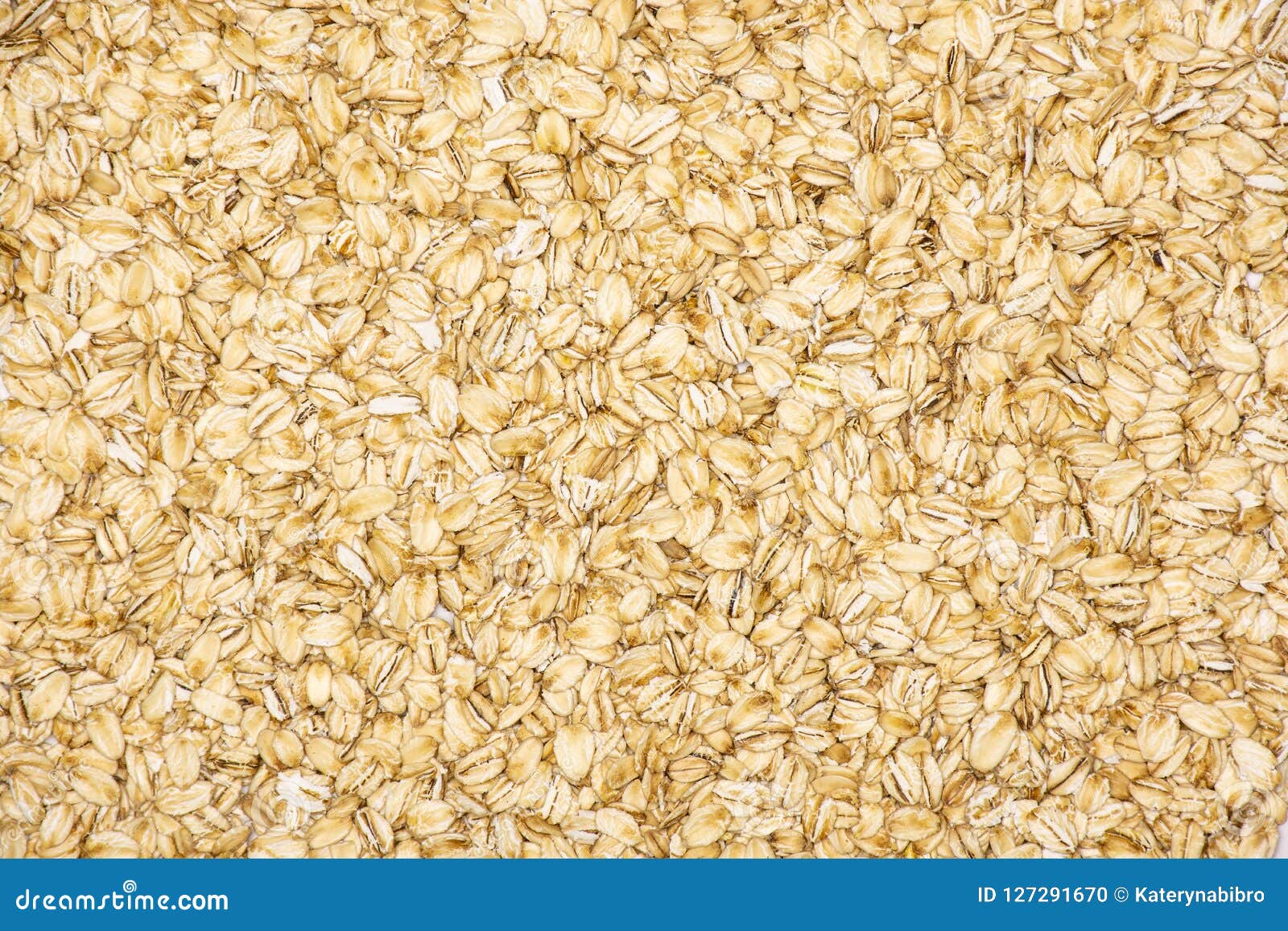 Flat Raw Rolled Oats Isolated Stock Photo - Image of organic ...