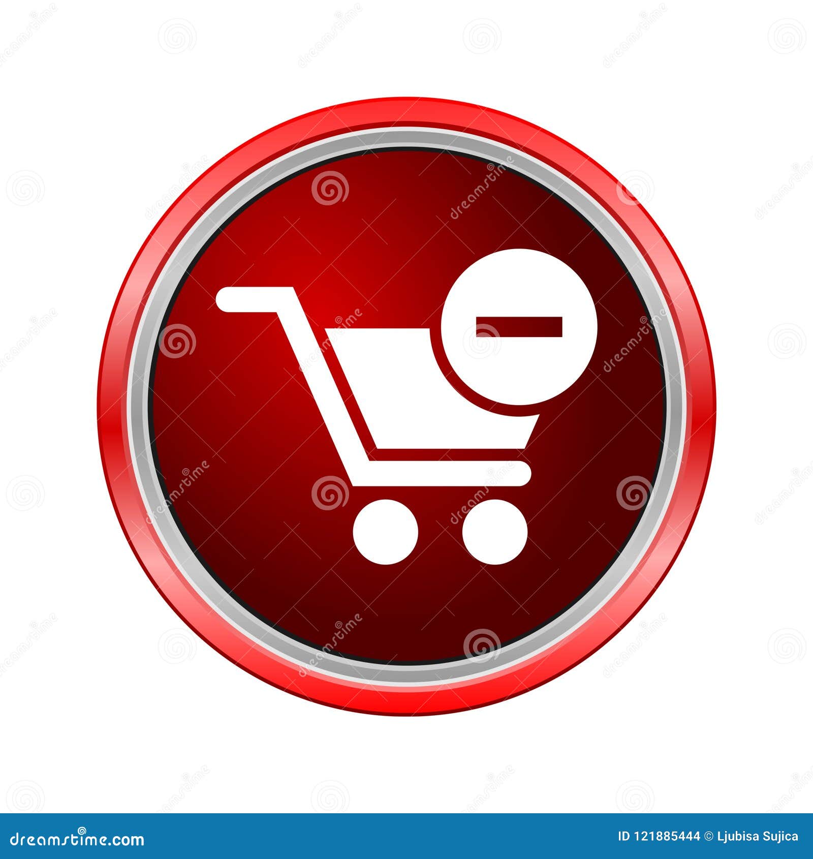 Flat Remove From Cart Icon, Internet Button On White ...
