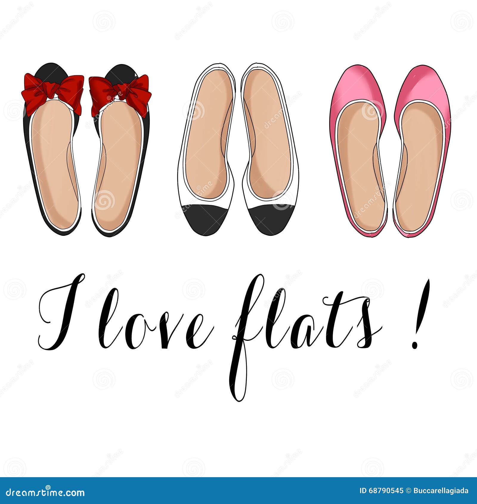 Ultimate breakfast call Flat shoes stock illustration. Illustration of shoe, elegance - 68790545