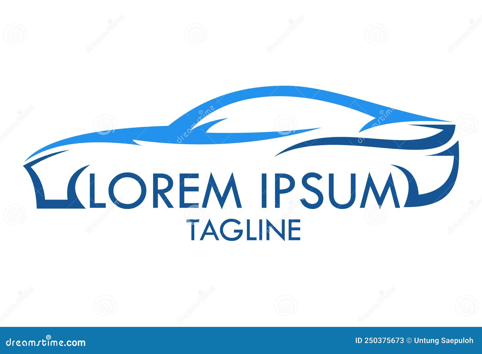 Blue Color Luxury Car Logo stock vector. Illustration of color 250375673