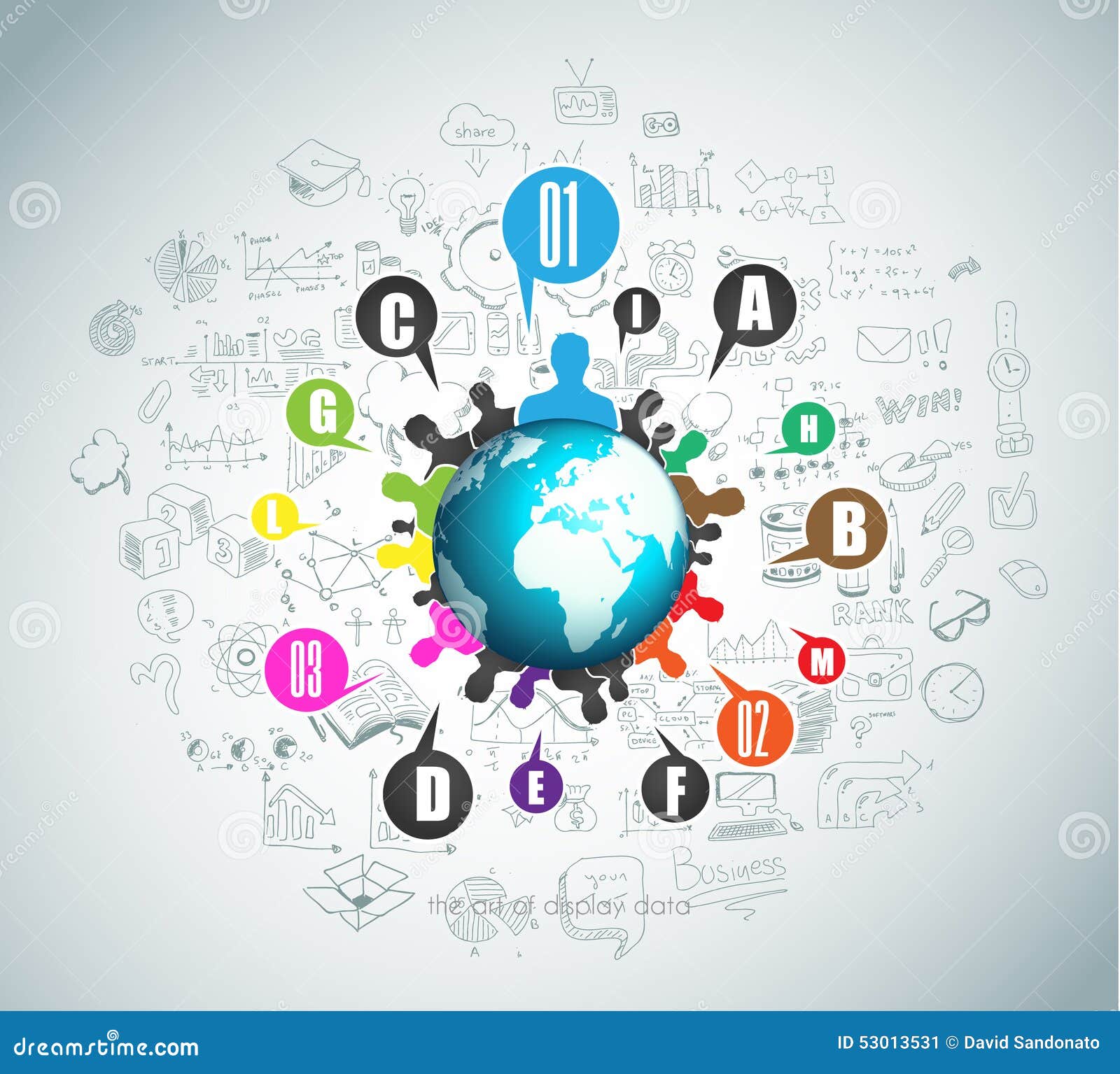 flat style concept for social media, agenda organization and digital marketing