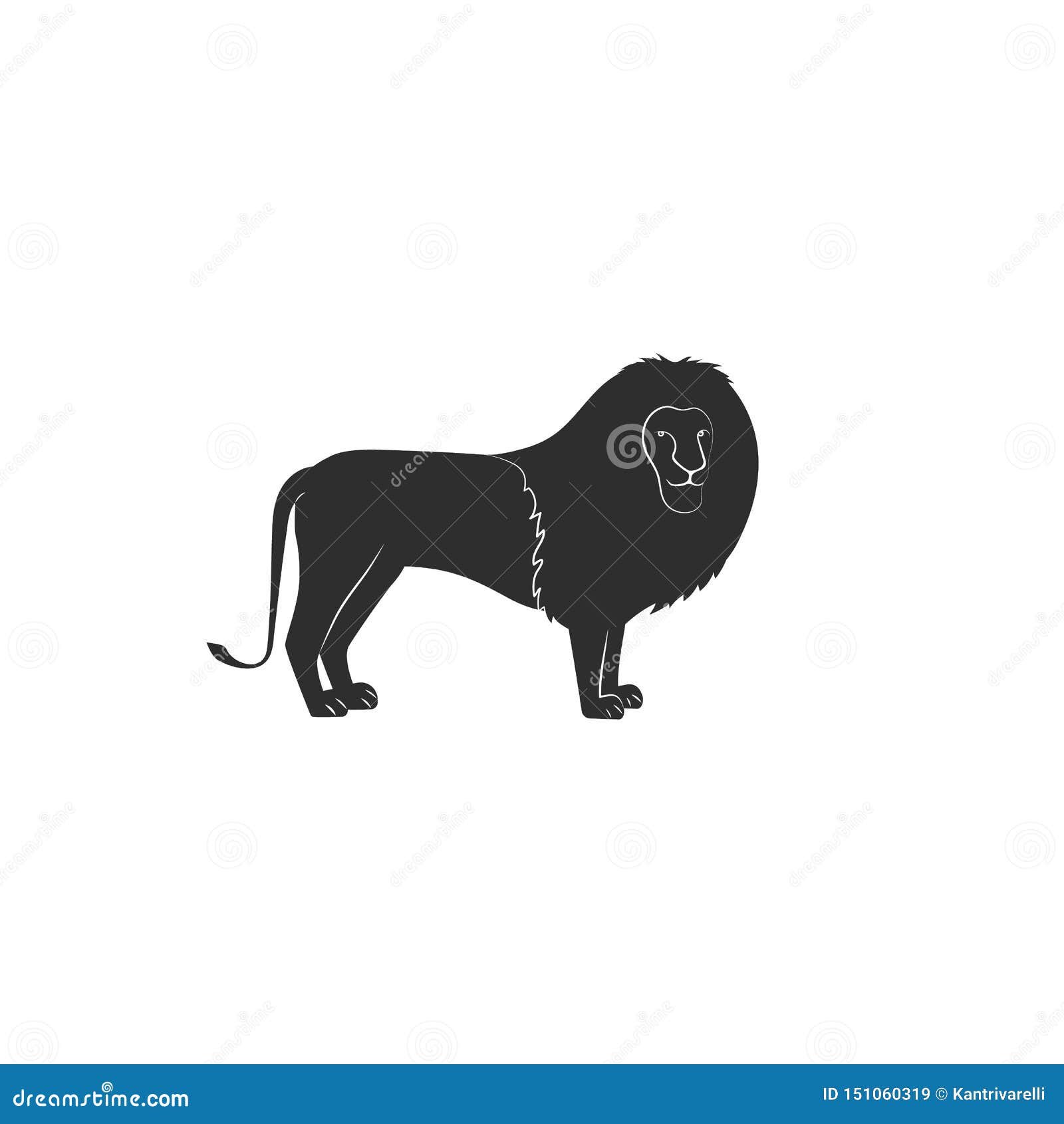 Download Flat Style Icon Of Lion. Cute Character For Different ...