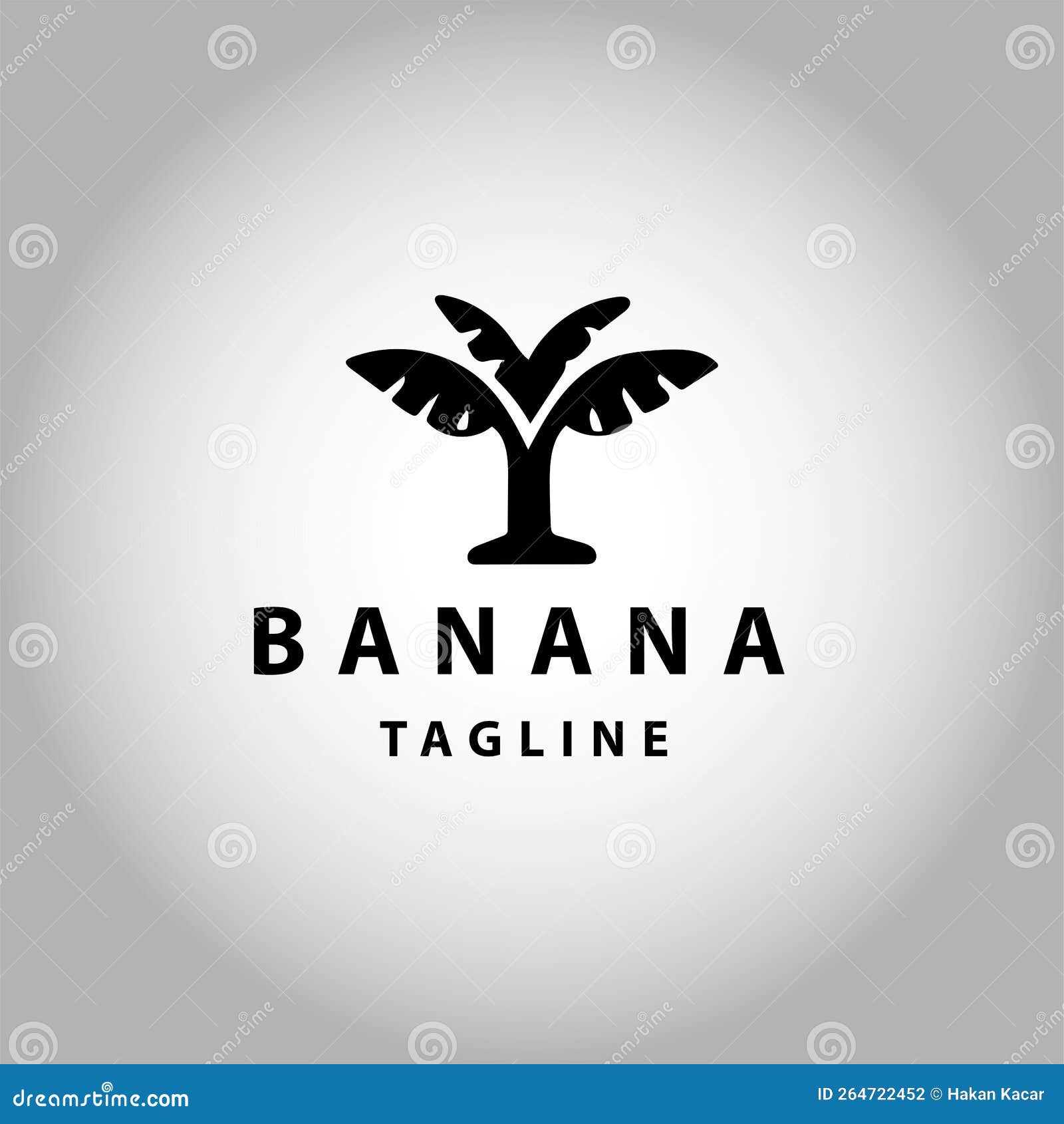 Flat Style Tree Banana Logo Design Stock Vector Illustration of sweet