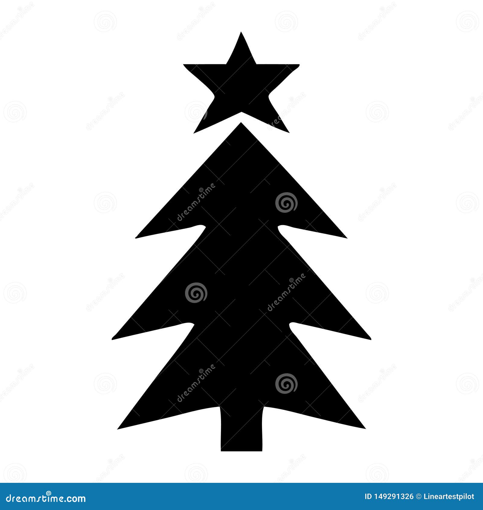 Flat symbol christmas tree stock vector. Illustration of icon 149291326