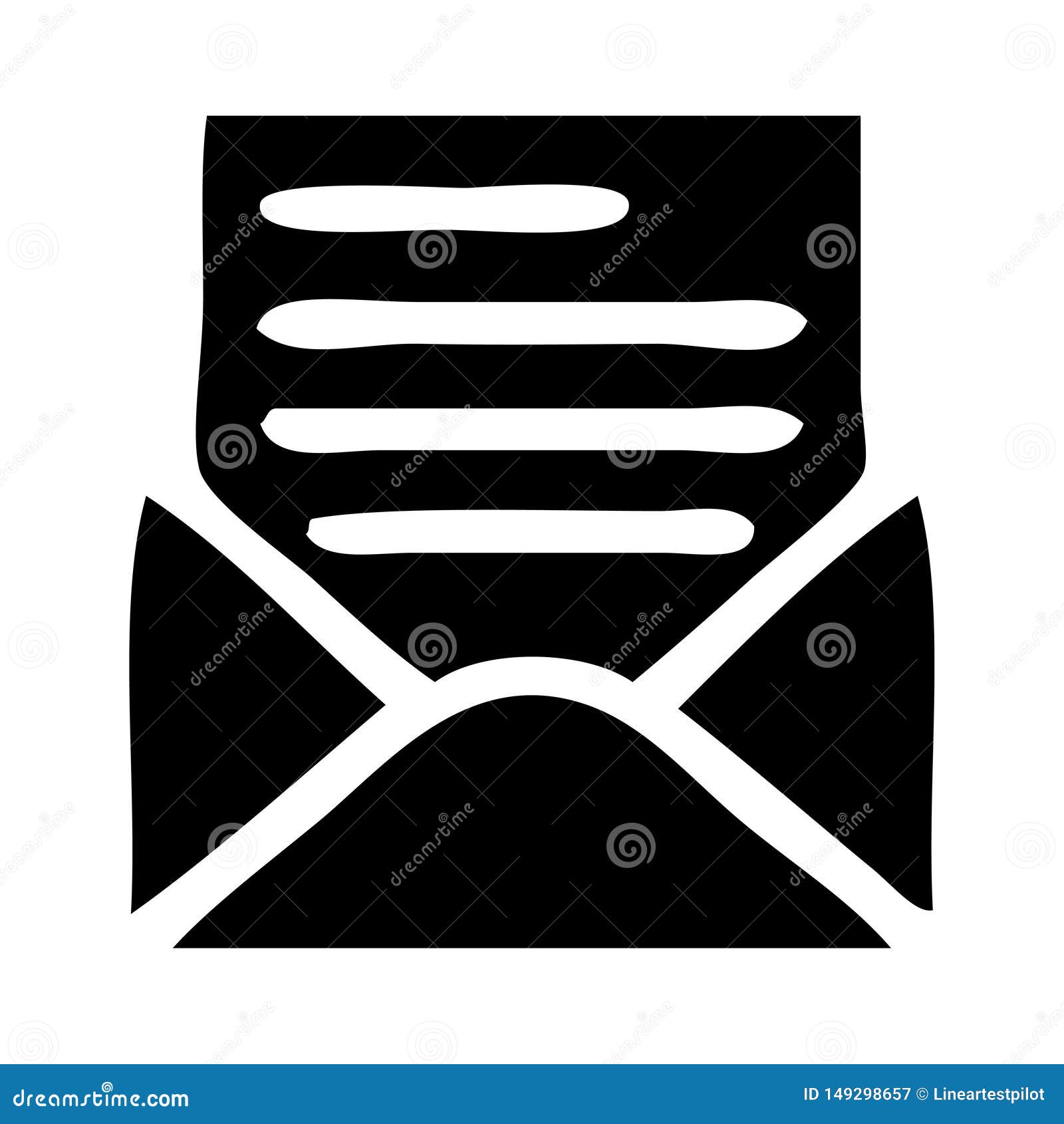 Flat Symbol Letter and Envelope Stock Vector Illustration of clip