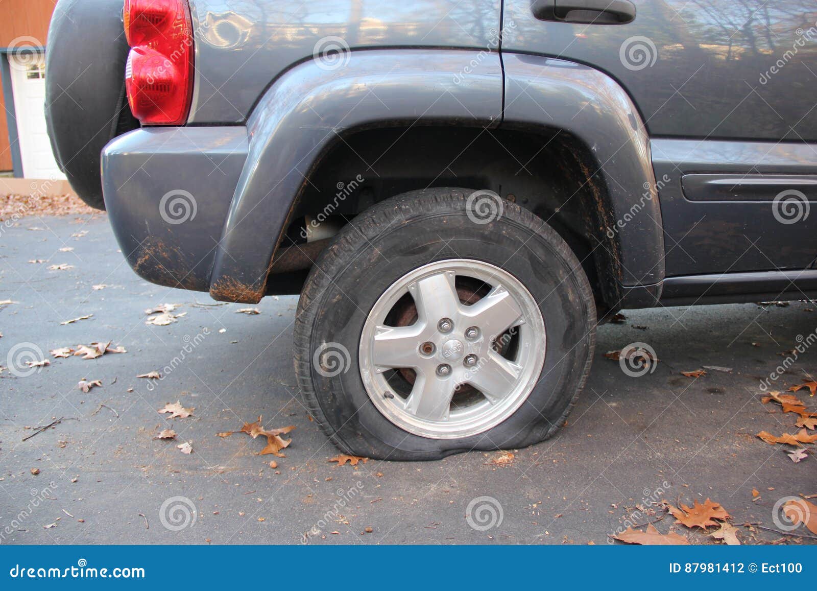Flat tire editorial photography. Image of tire, vehicle 87981412
